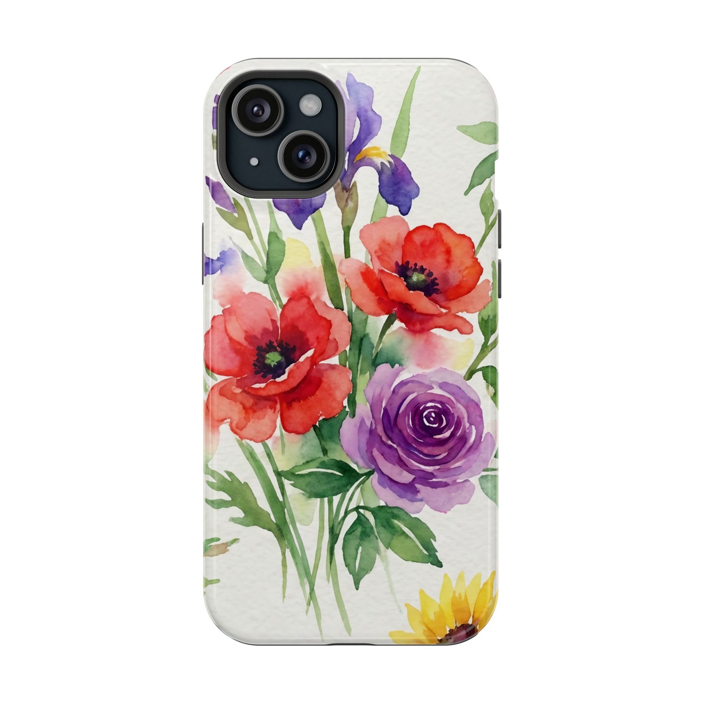 iPhone Case — Watercolor Bouquet Magnetic Impact-Resistant Case