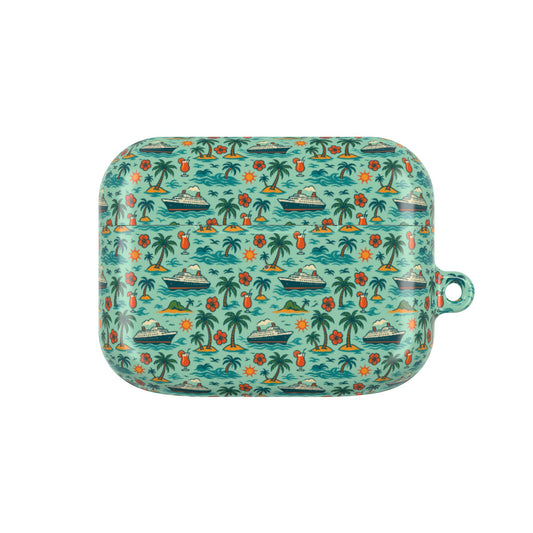 Cruise Ship and Palm Trees AirPod Case