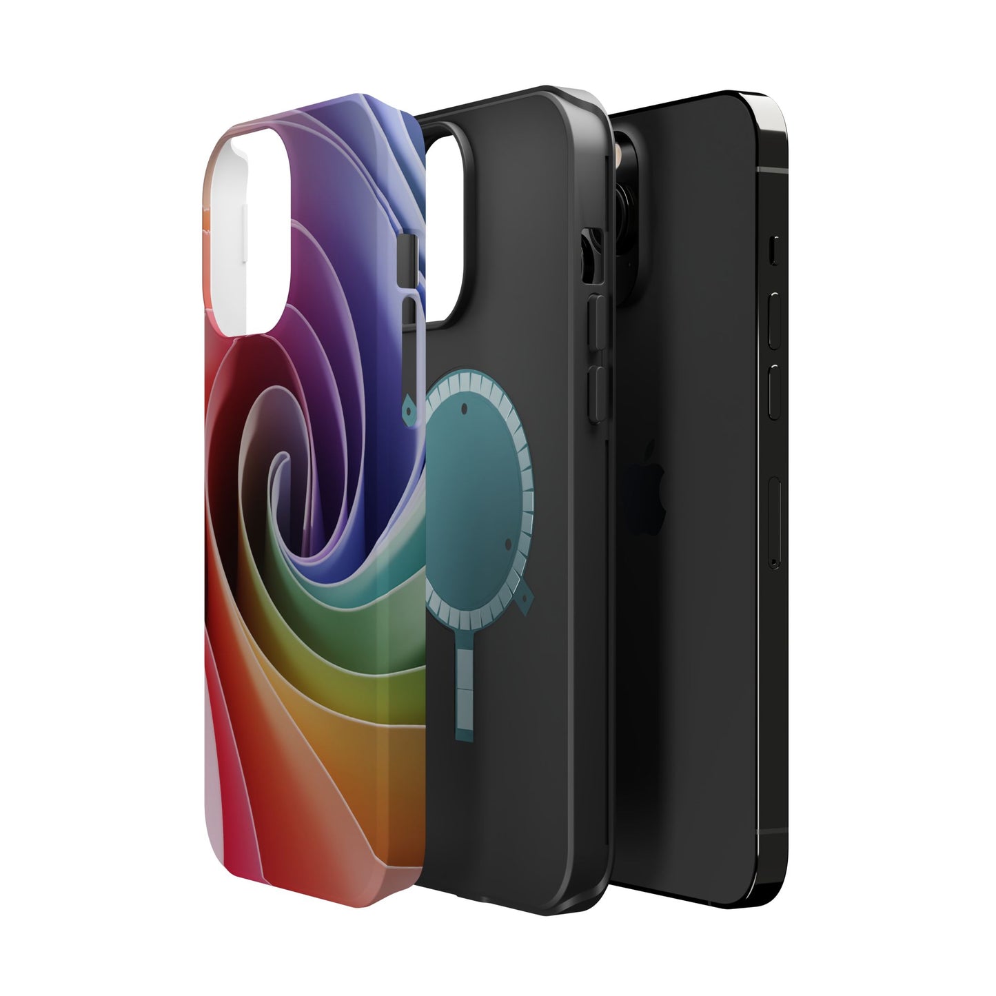 Twisted Rainbow Swirl Design iPhone Tough Case