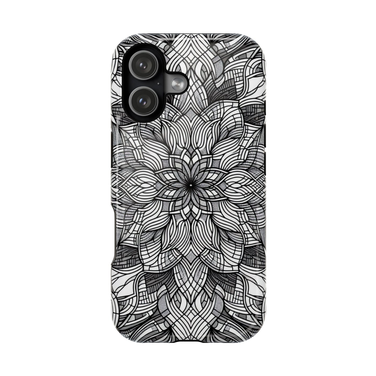 Black and White Art Explosion iPhone Tough Case