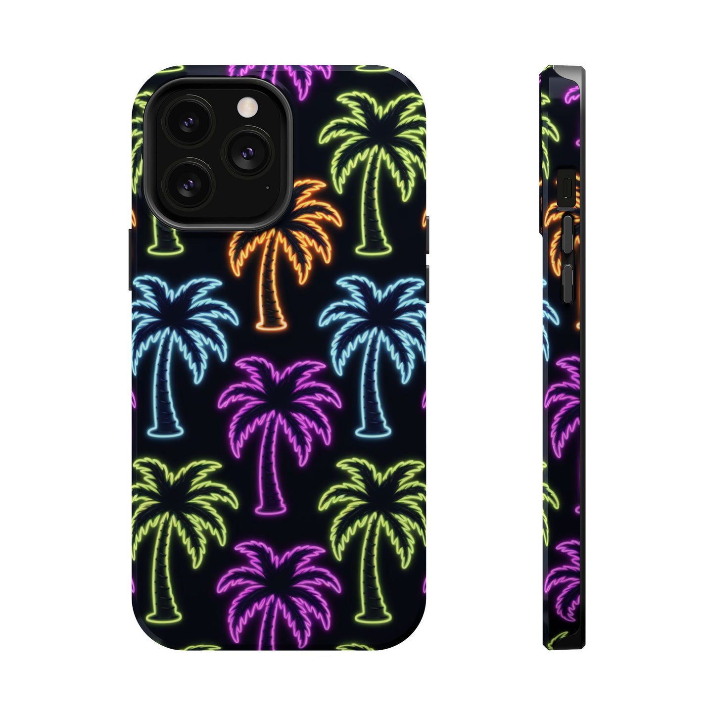 Neon Palm Tree iPhone Tough Case