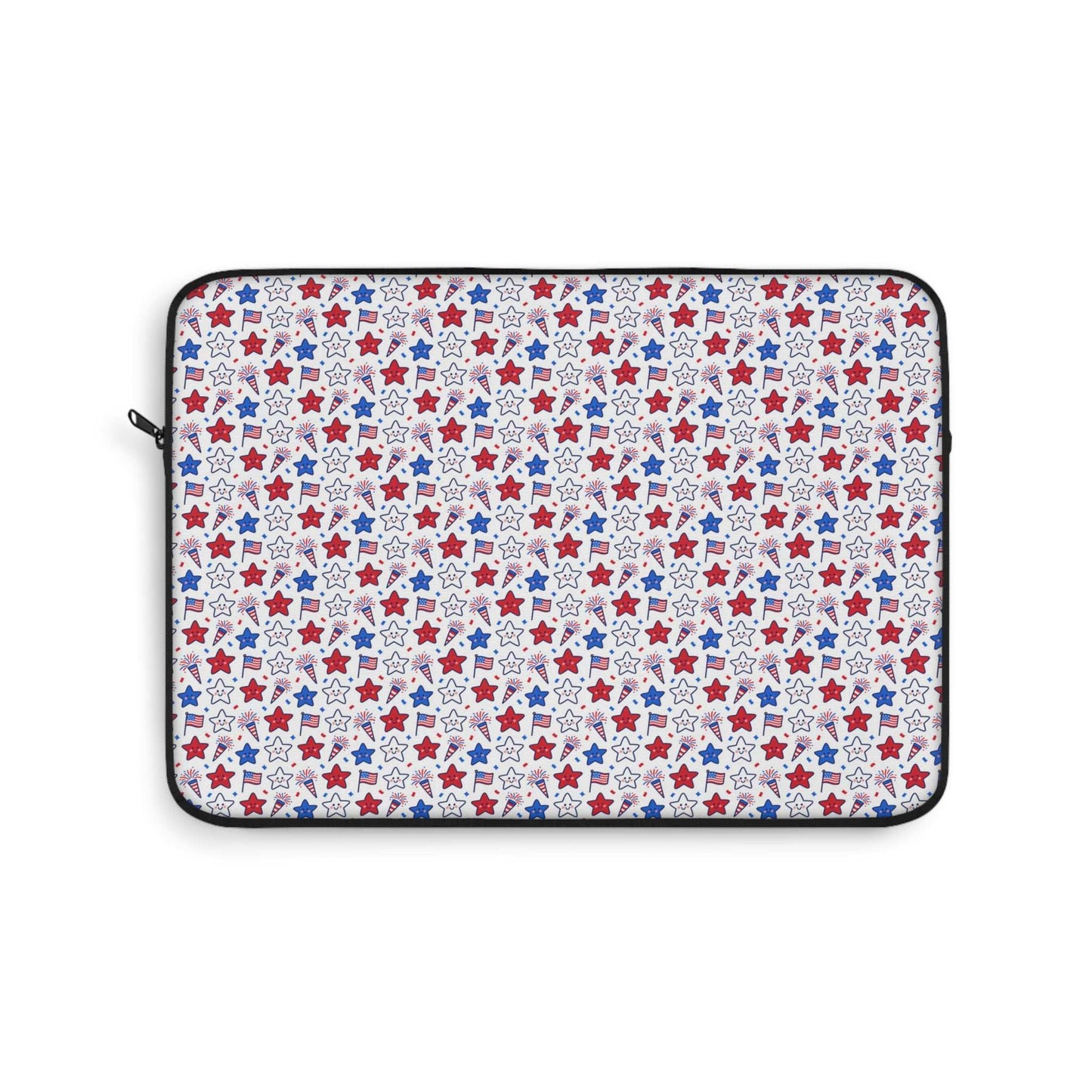 Kawaii 4th of July Laptop Sleeve – Cute Patriotic Laptop Case with Plush Protection