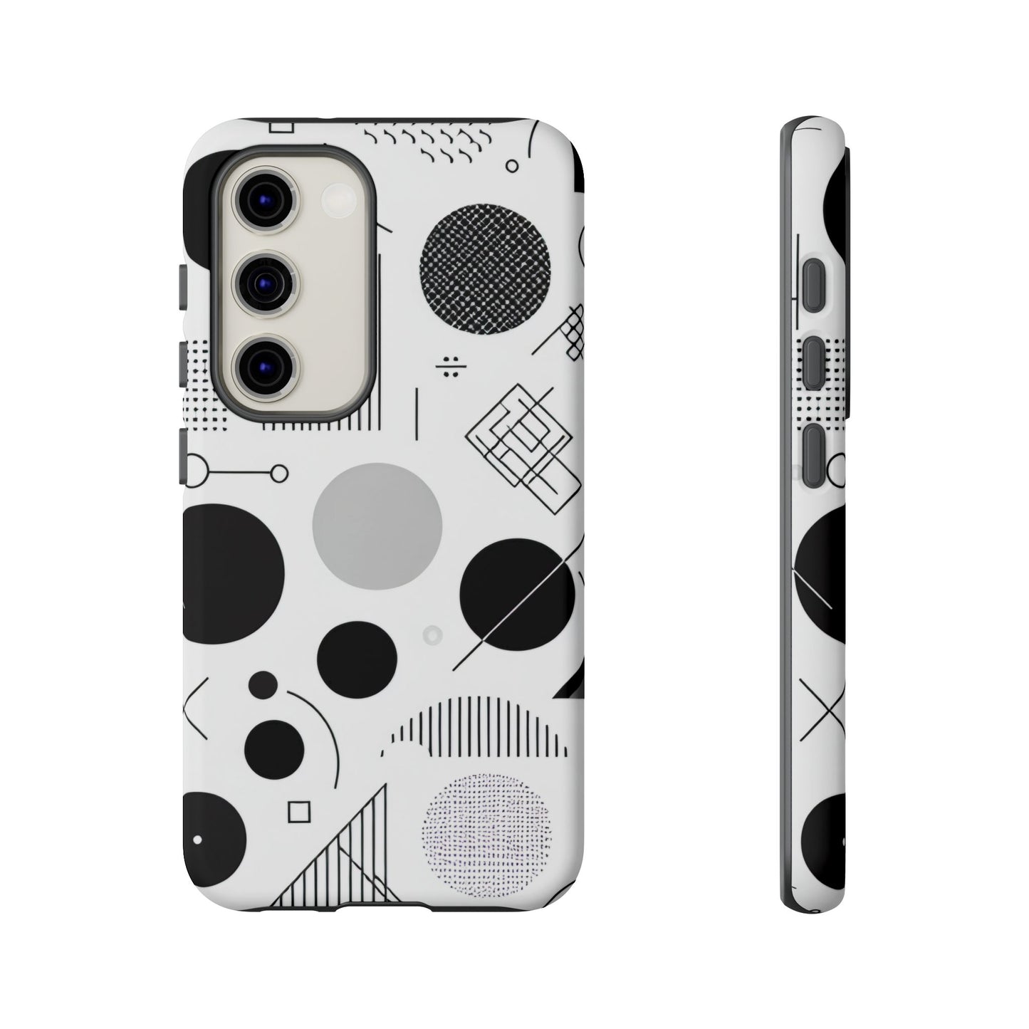 Black and White Abstract Art Design Samsung Tough Case