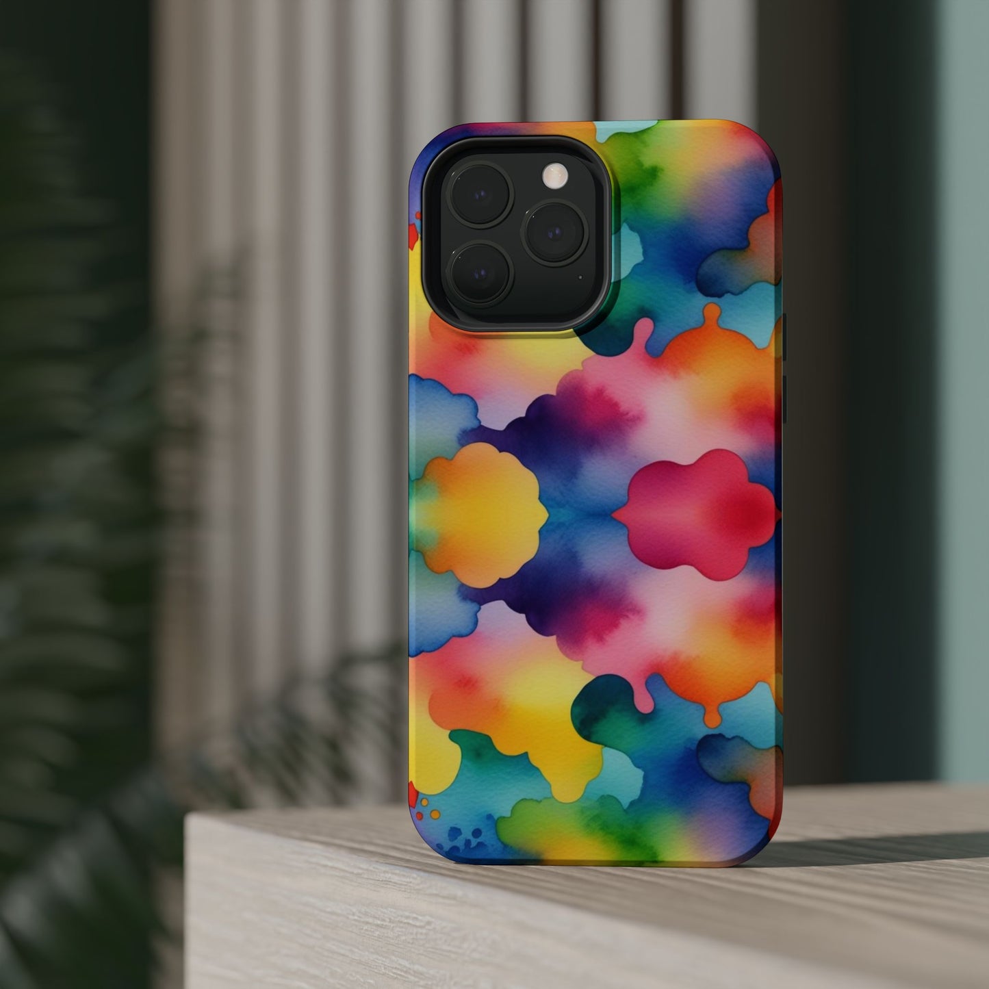 Watercolor Rainbow Clouds iPhone Tough Case