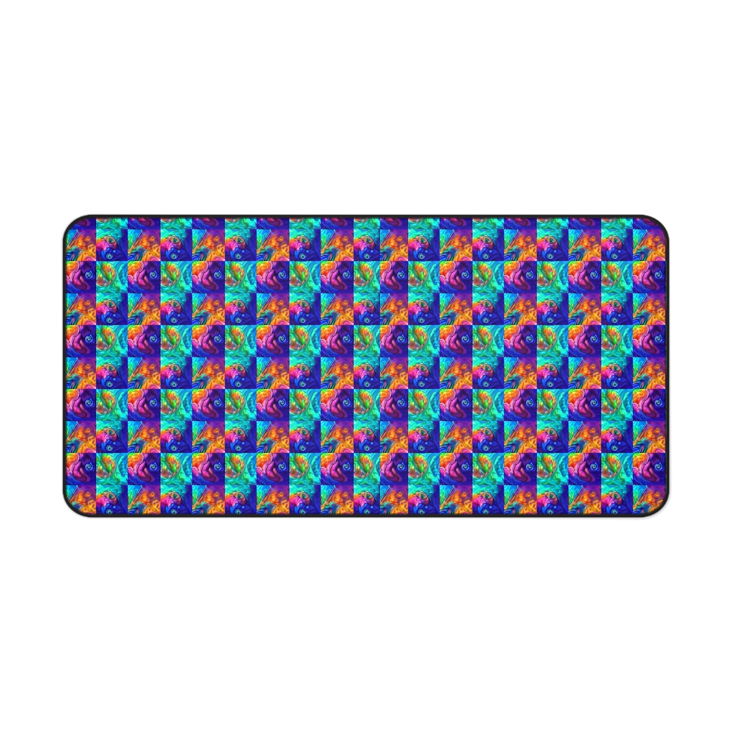 Abalone Swirl Desk Mat — Glowing Shell Mouse Pad