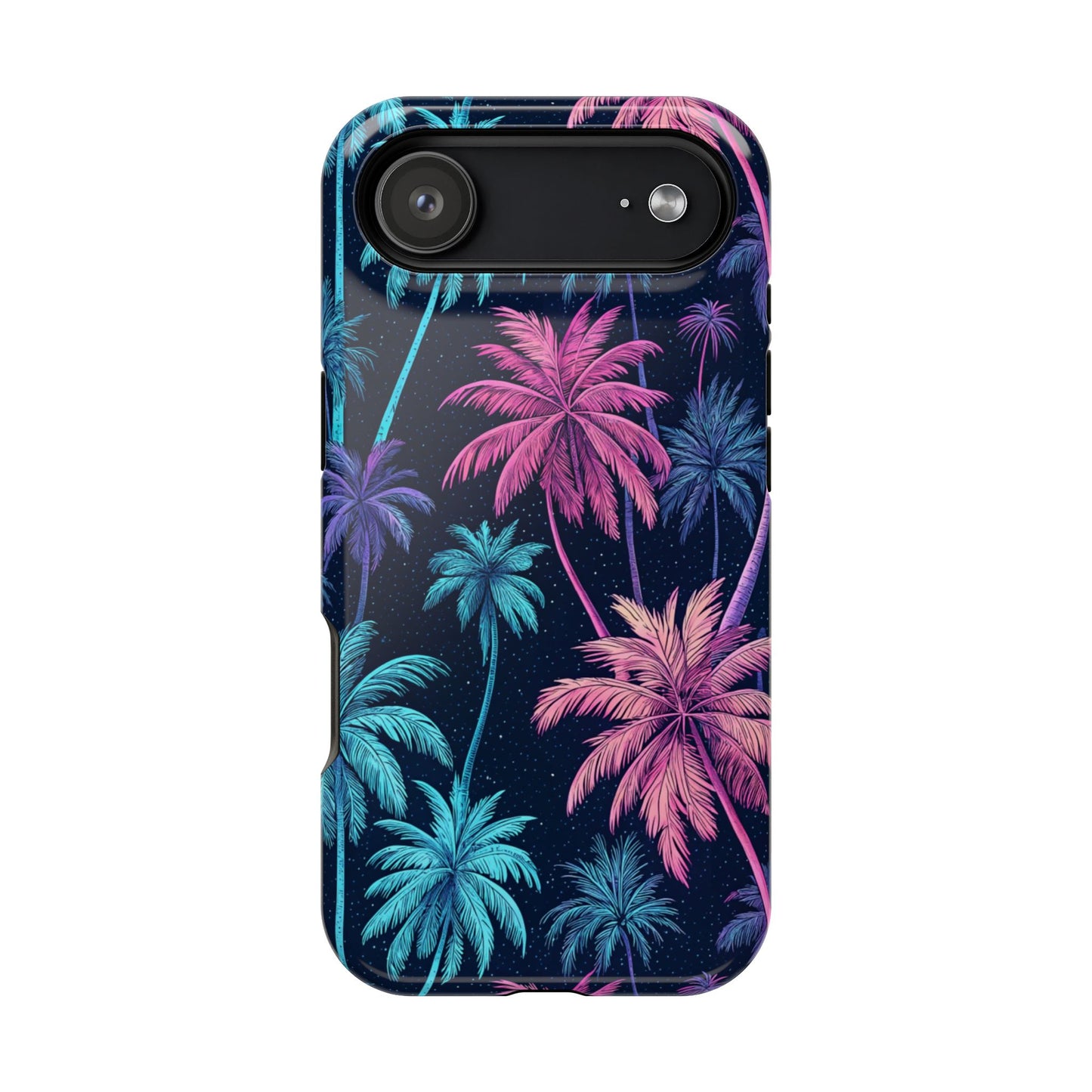 Neon Palm Trees Phone Case - Tropical iPhone Cover with MagSafe®