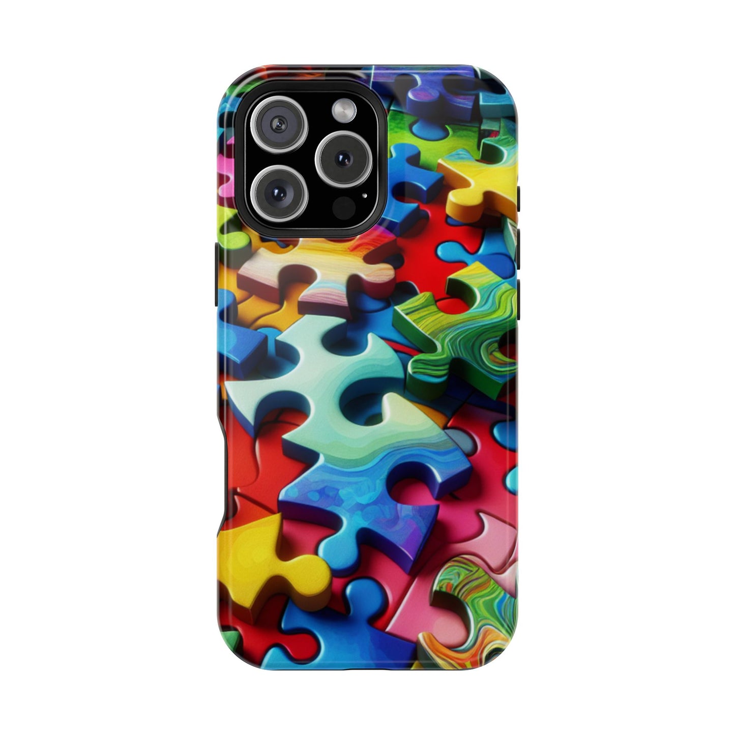 Rainbow Puzzle iPhone Tough Case