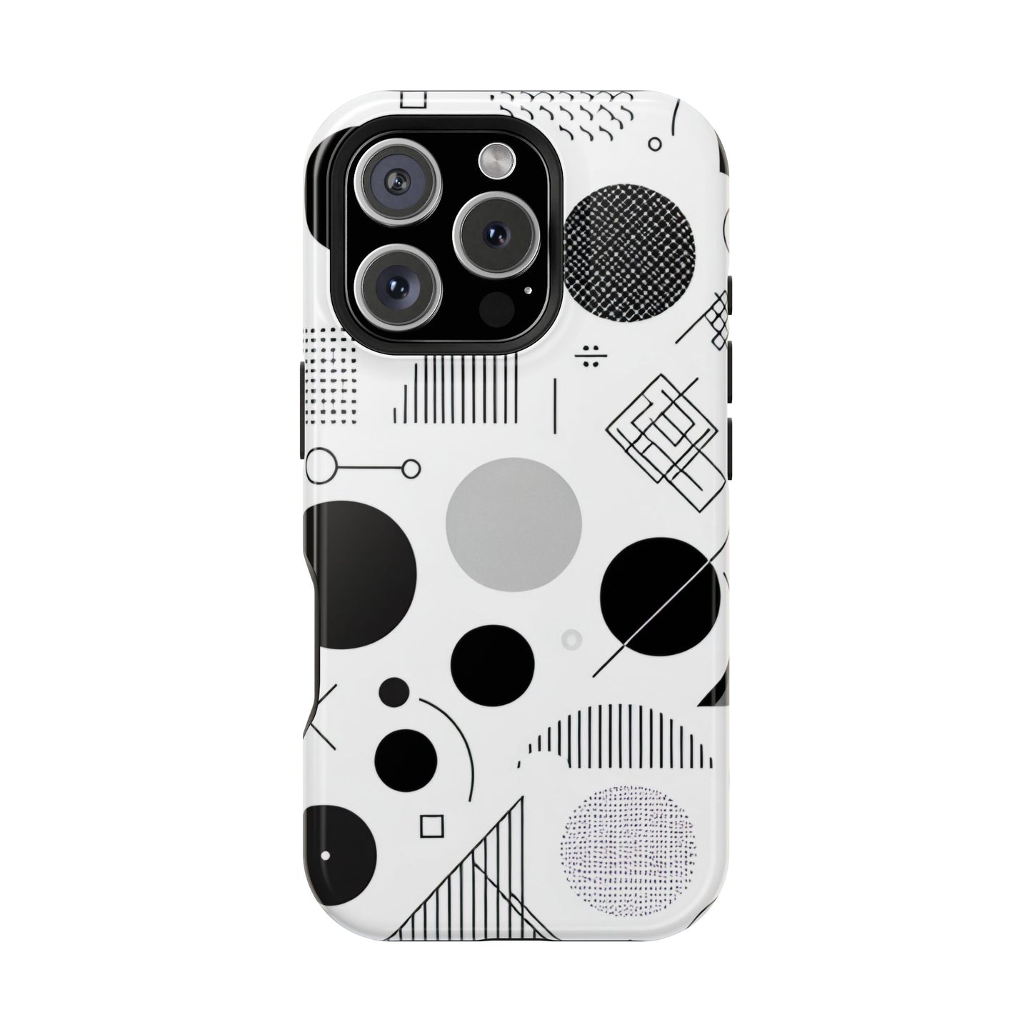 Black and White Abstract Art iPhone Case