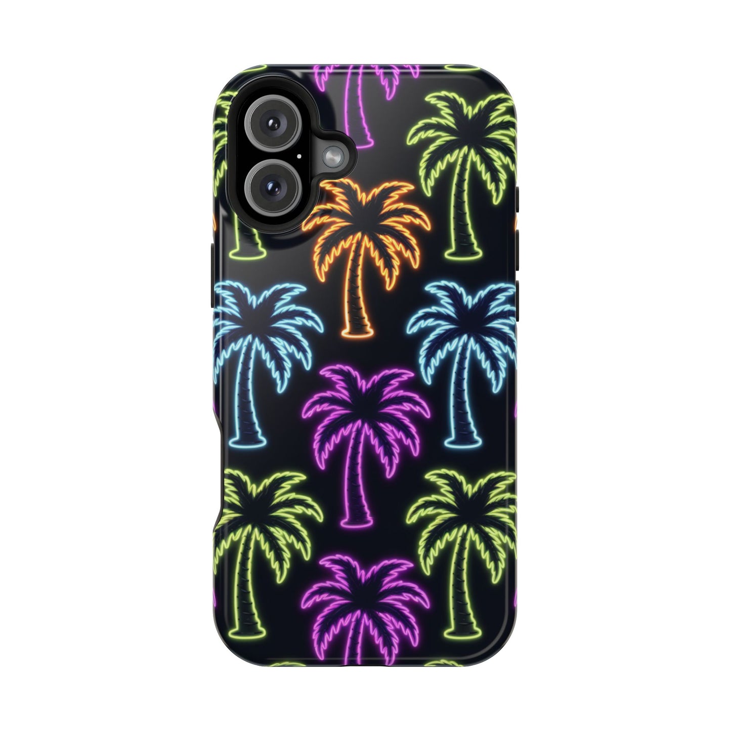 Neon Palm Tree iPhone Tough Case