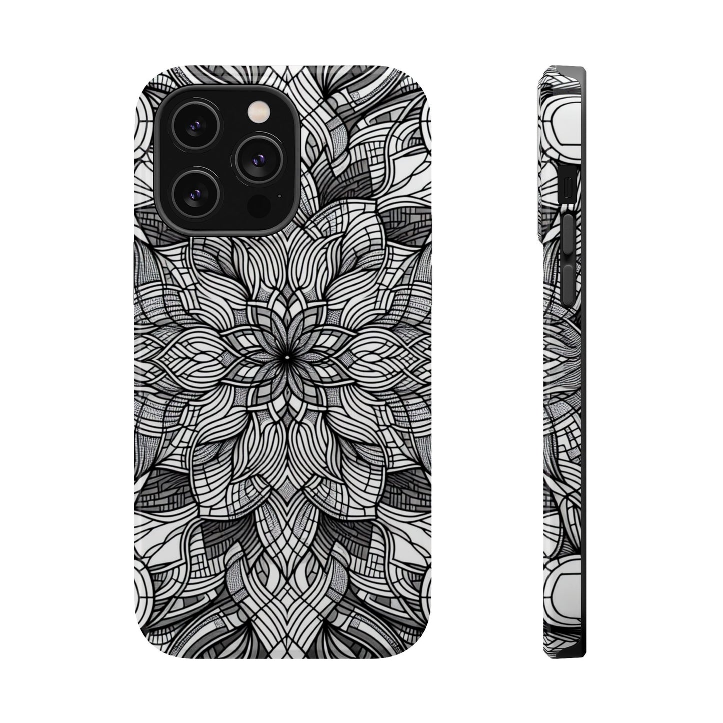 Black and White Art Explosion iPhone Tough Case