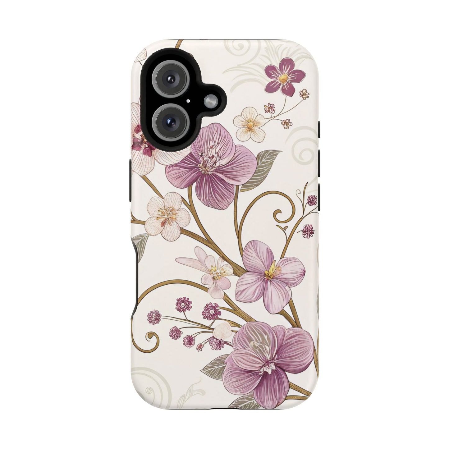 Purple Flower Design iPhone Tough Case