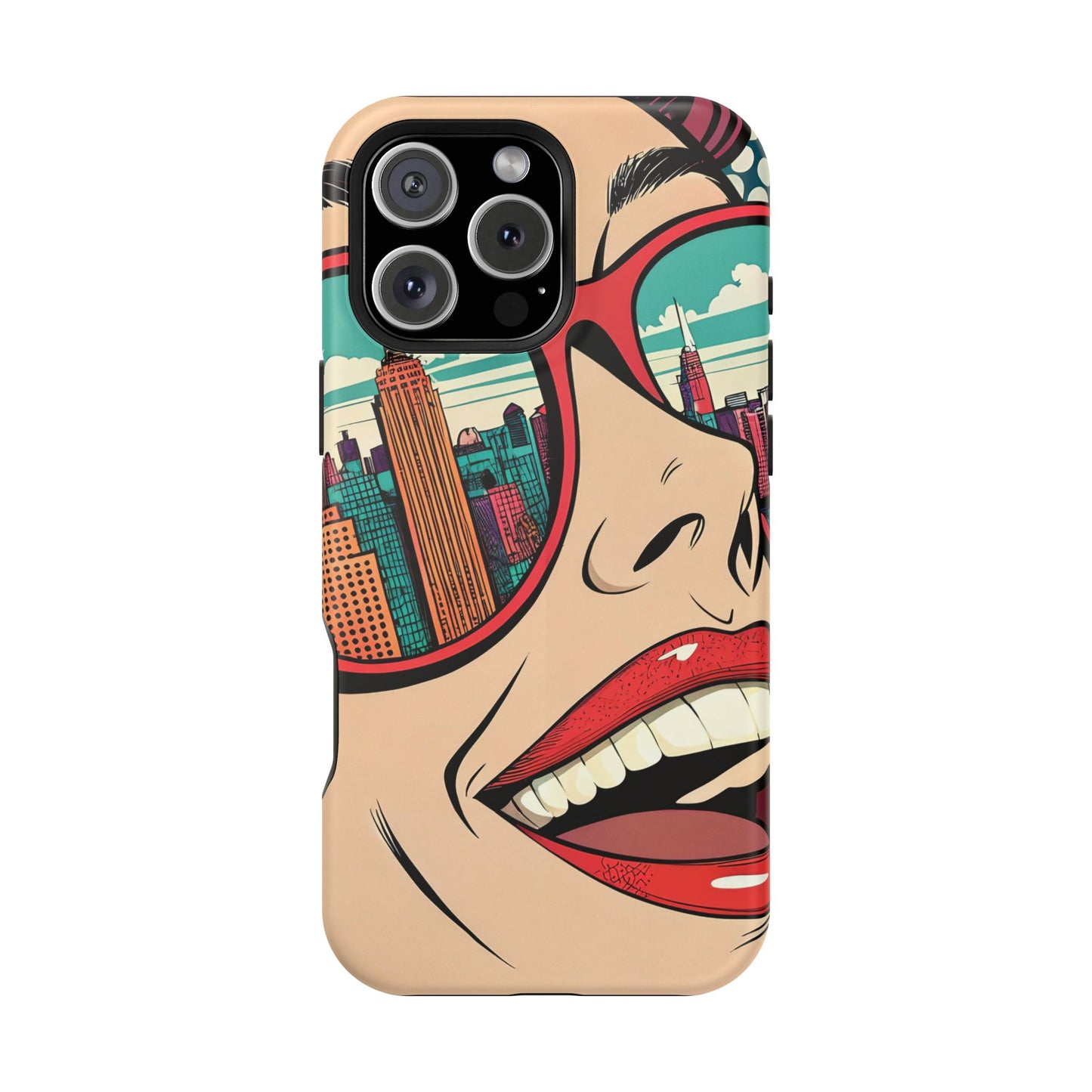 City View Pop Art Design iPhone Tough Case