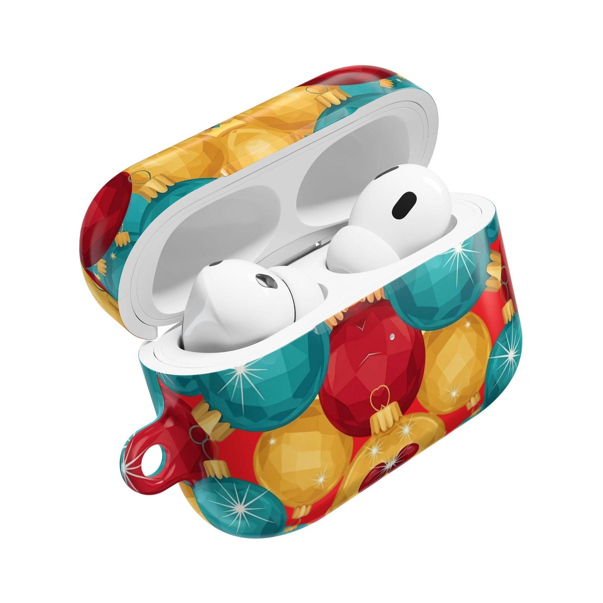 Christmas Tree Sparkle Bulb AirPod Case with colorful holiday ornament design for AirPods protection