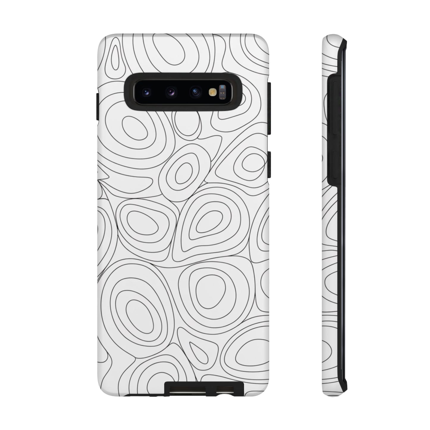 Black and White Abstract Circle Design Samsung Case