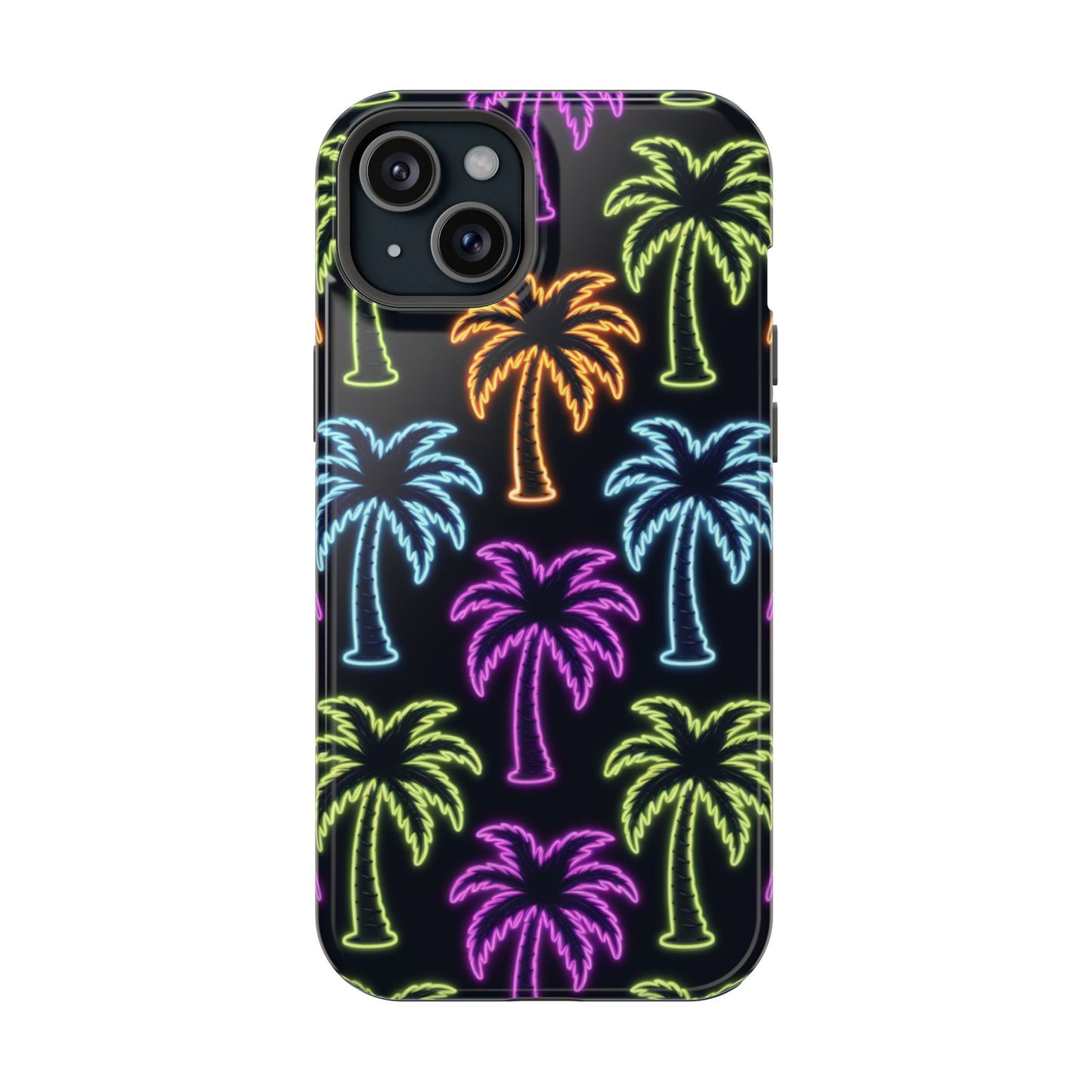 Neon Palm Tree iPhone Tough Case