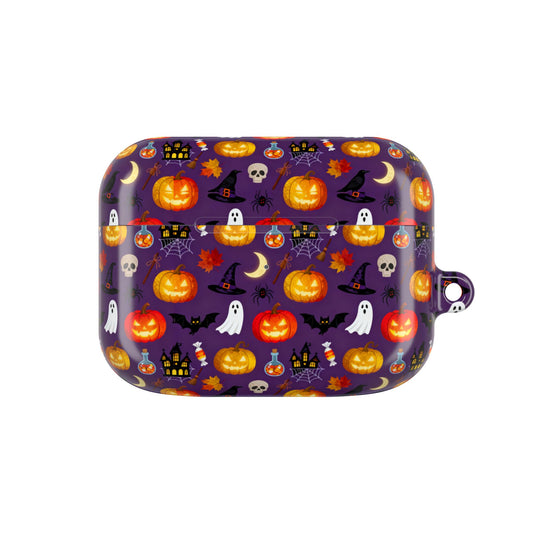 Halloween Pattern AirPod Case — Cute Pumpkin, Ghost & Bat Protective Cover