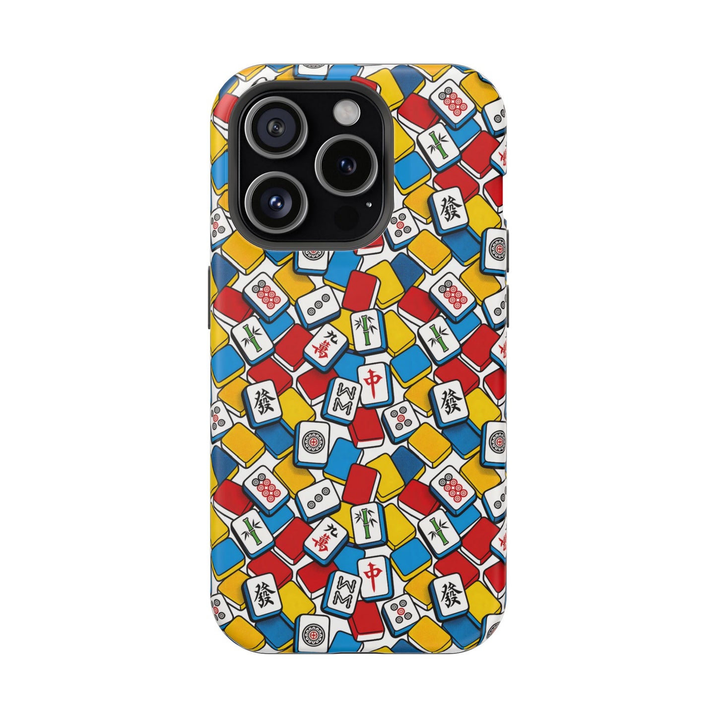 Mahjong-Inspired Vibrant iPhone Case — Magnetic Impact-Resistant