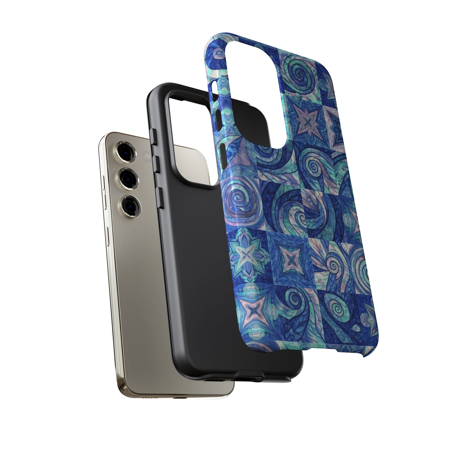 Sea Blue Abstract Samsung Tough Phone Case
