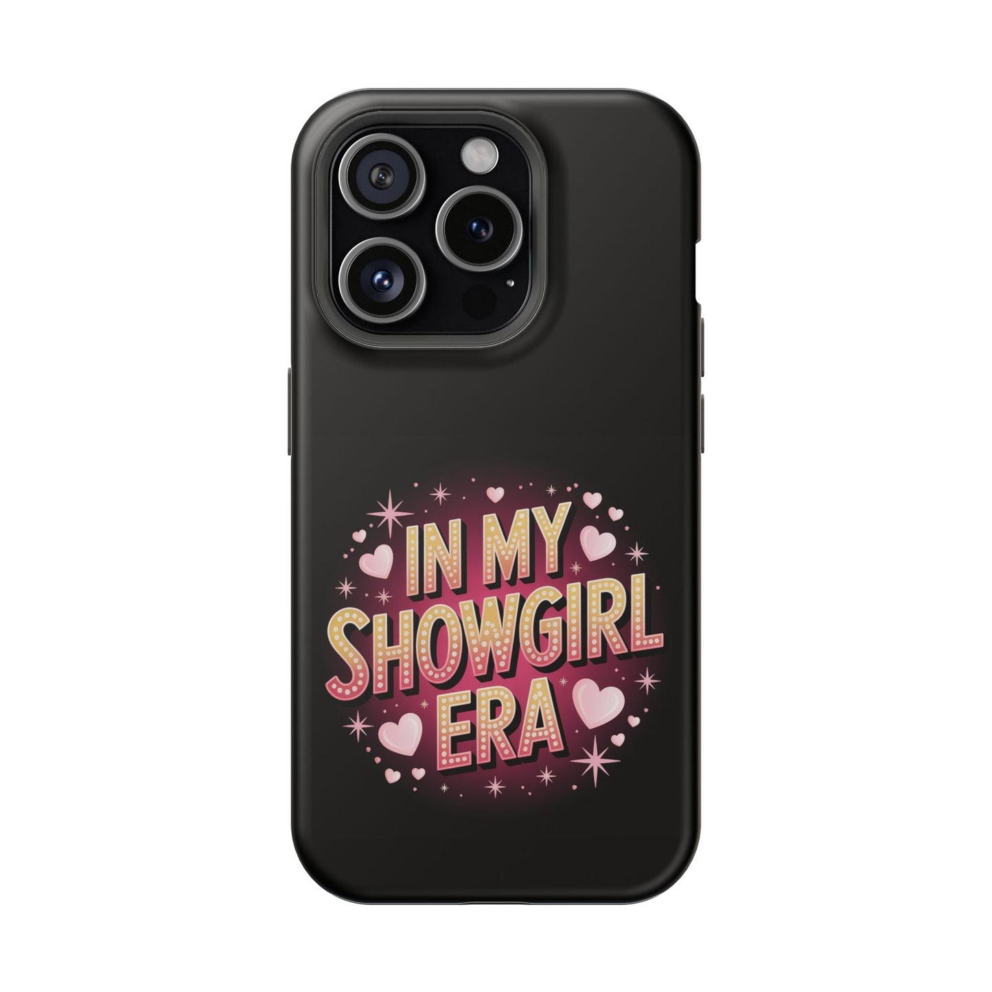 In My Showgirl Era phone case with durable black protective cover and retro glamorous design