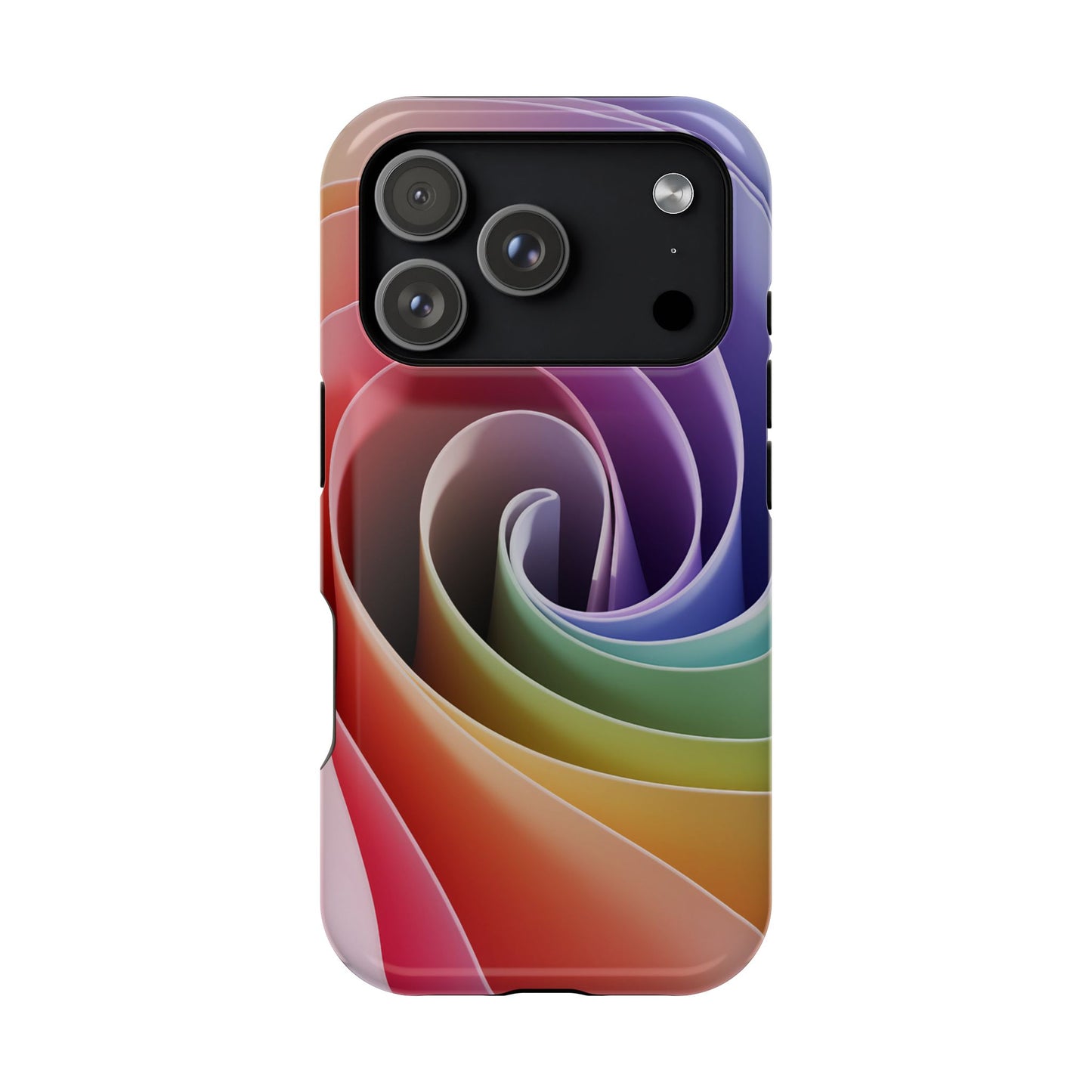Twisted Rainbow Swirl Design iPhone Tough Case