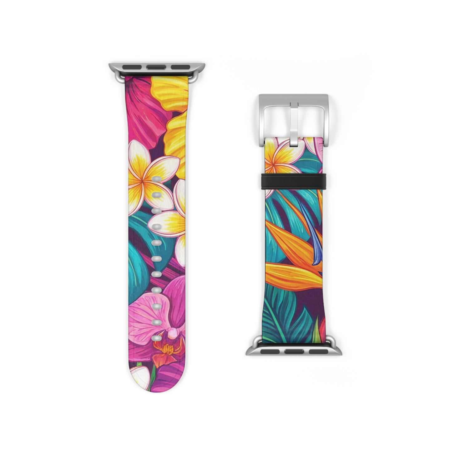 Vibrant Floral iWatch Band — Colorful Bloom Replacement Strap