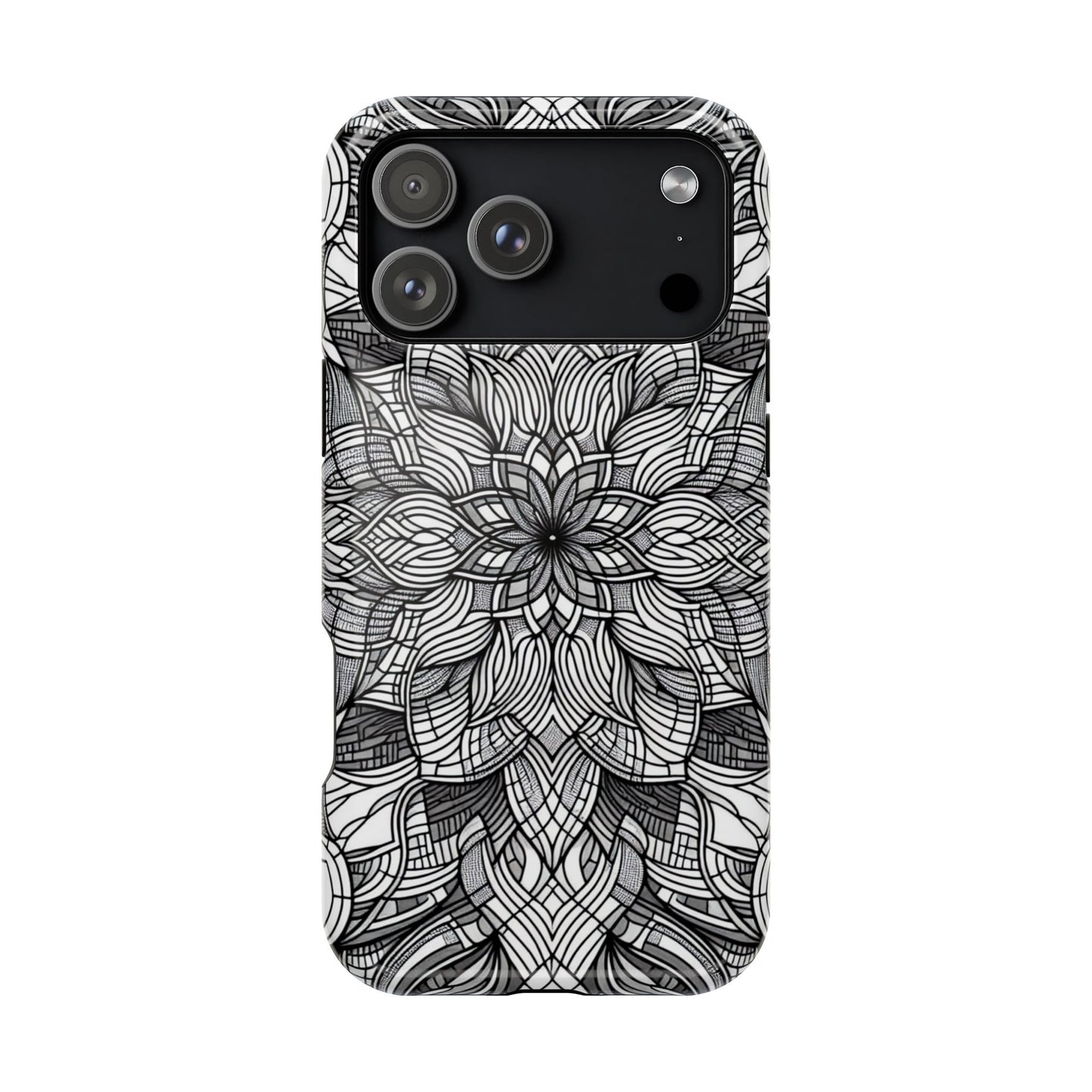 Black and White Art Explosion iPhone Tough Case