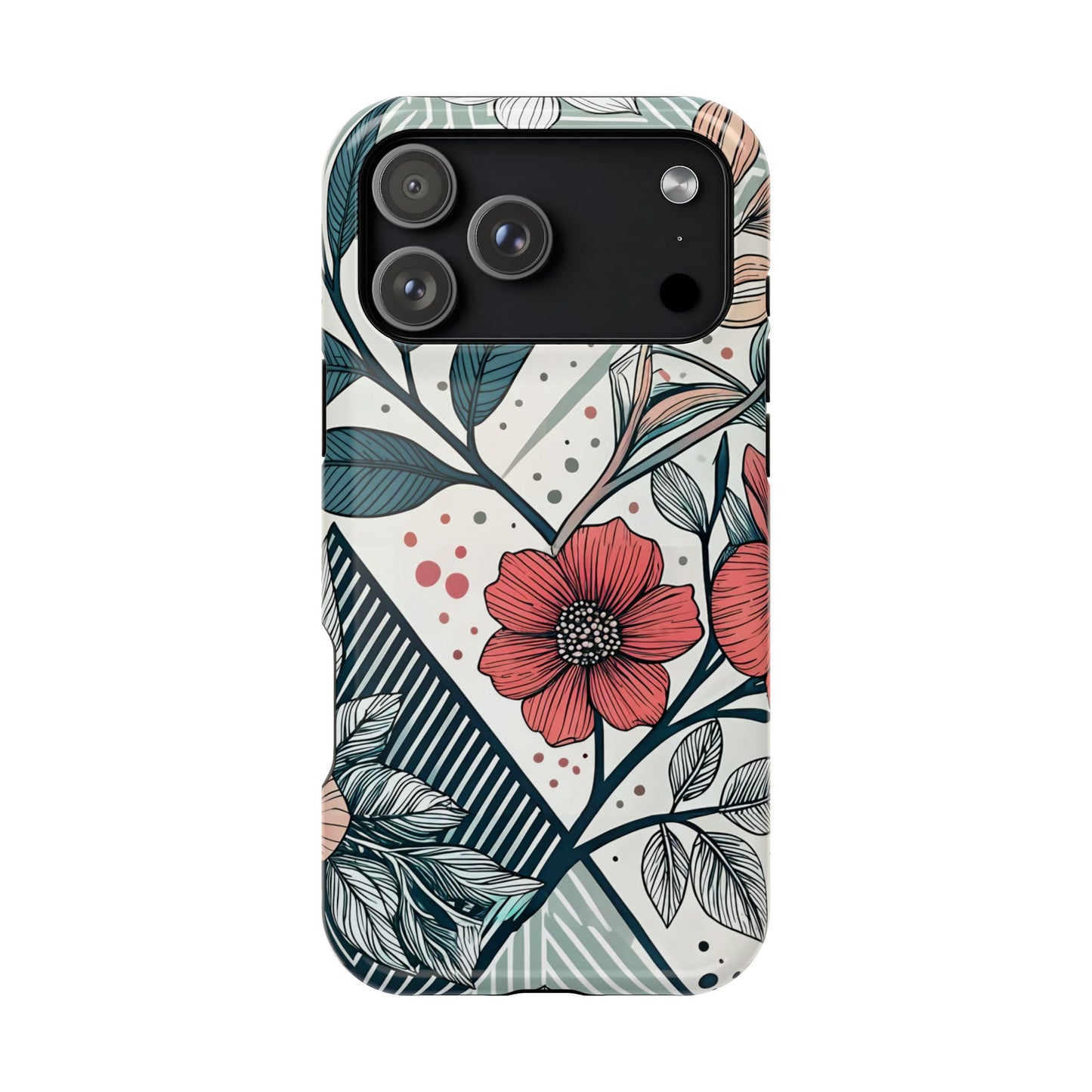 Geometric Flower iPhone Tough Case