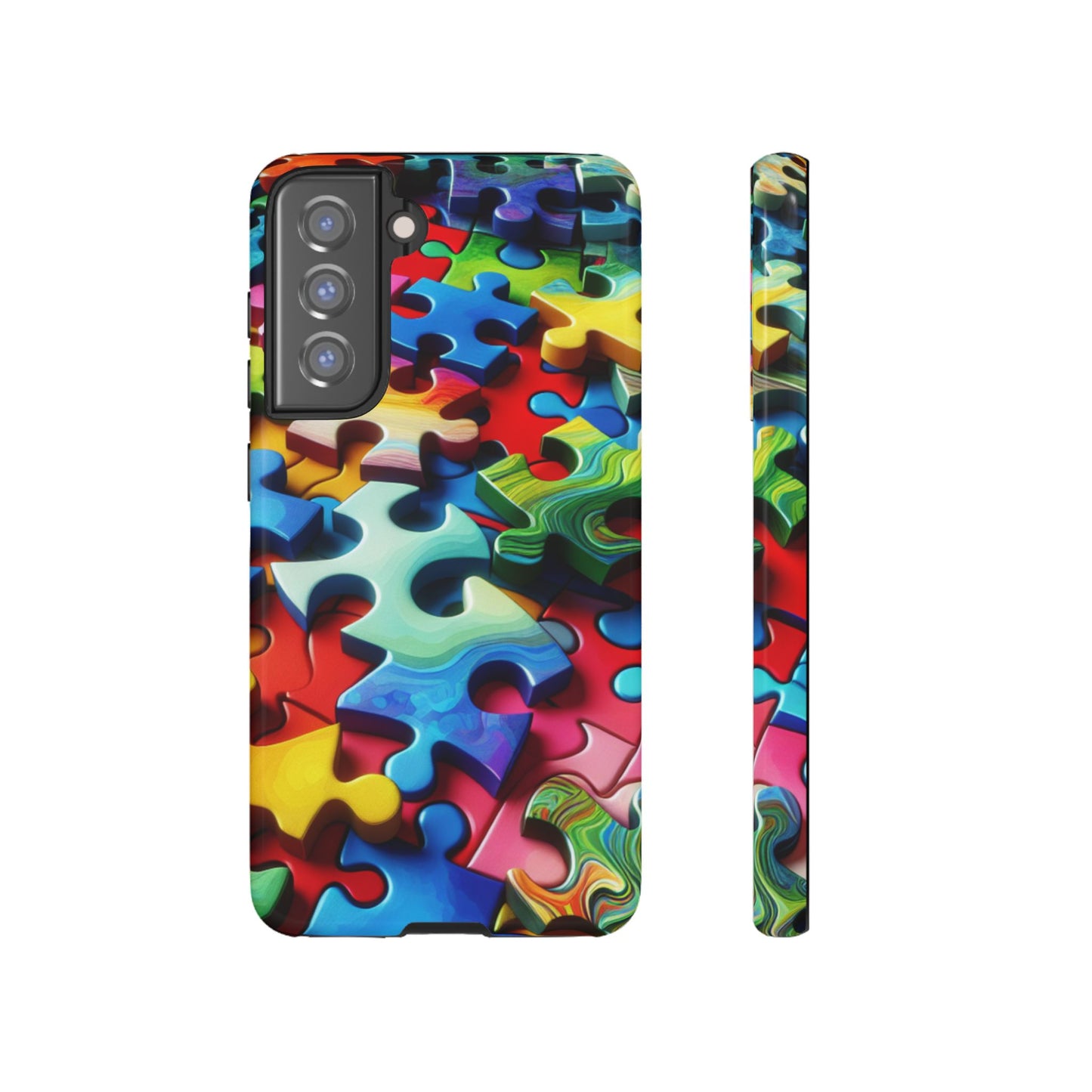 Rainbow Puzzle Design Samsung Tough Case