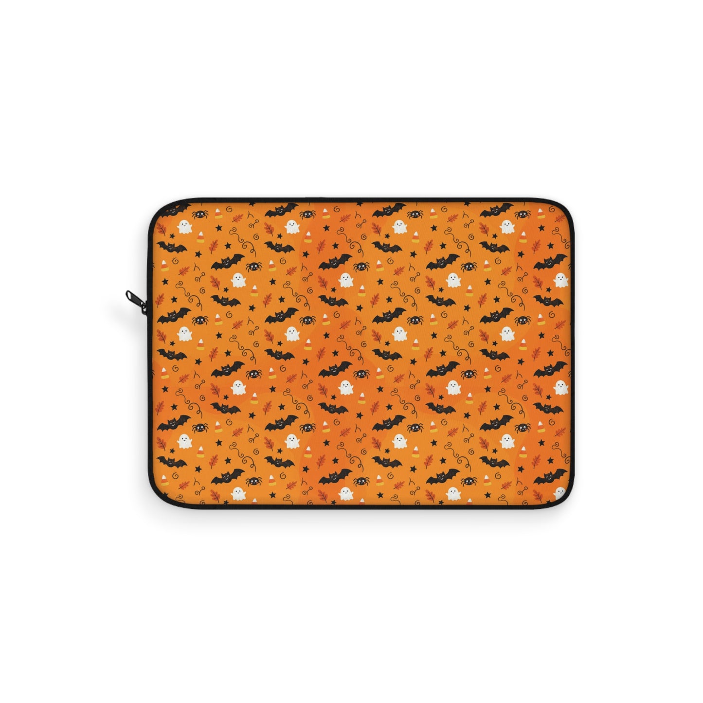 Boo-tiful Halloween Bat & Candy Orange Laptop Sleeve