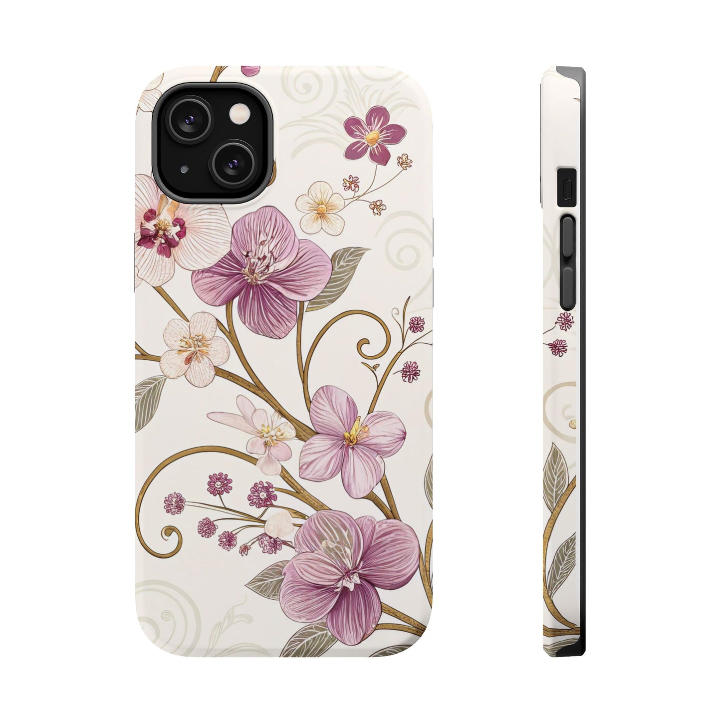 Purple Flower Design iPhone Tough Case