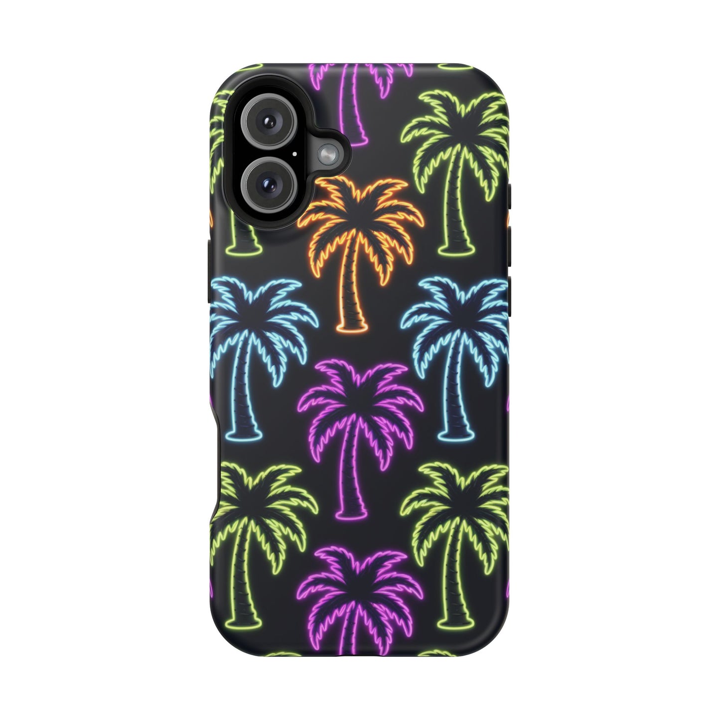 Neon Palm Tree iPhone Tough Case