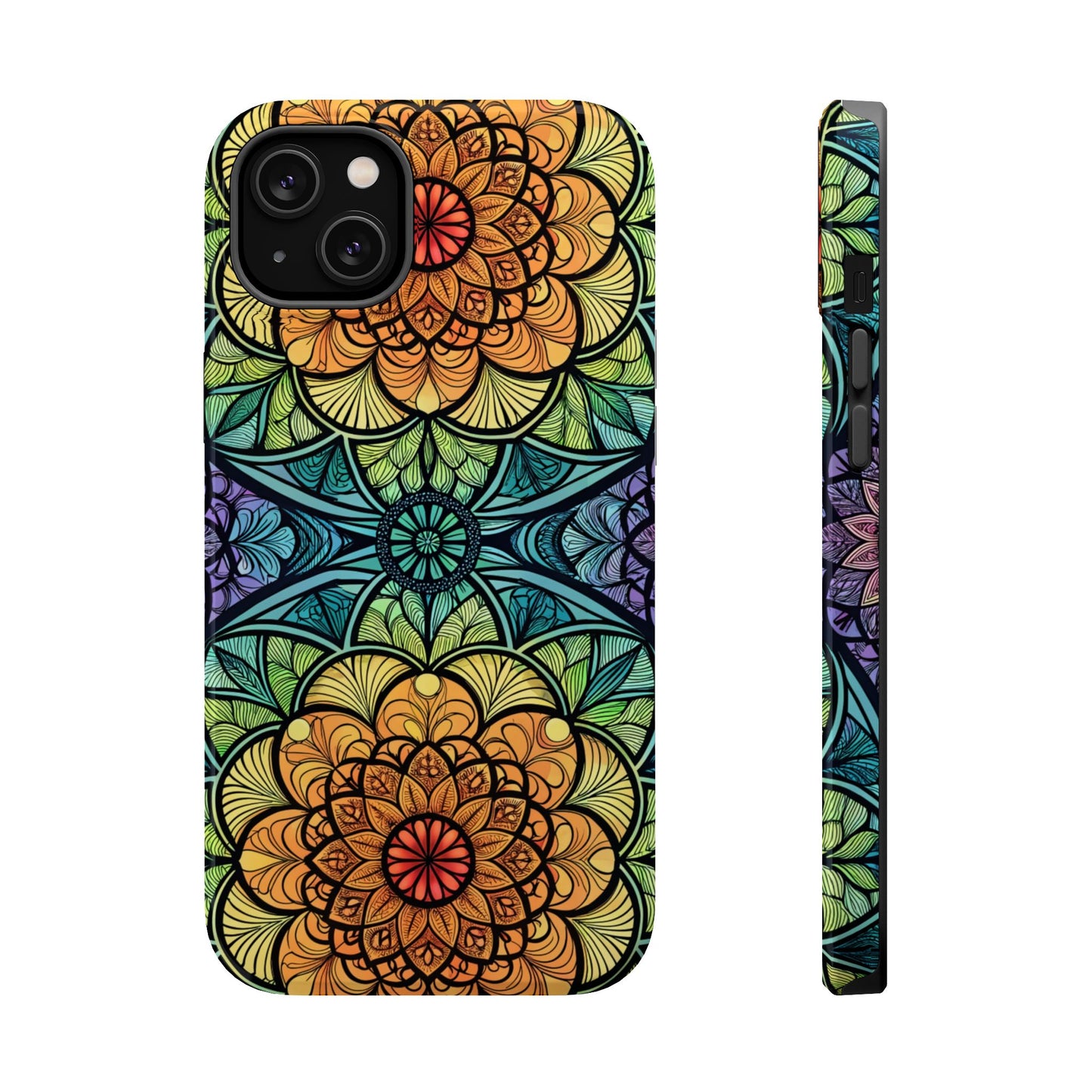 Hypnotic Colorful Kaleidoscope iPhone Case – Durable, Stylish, MagSafe Compatible