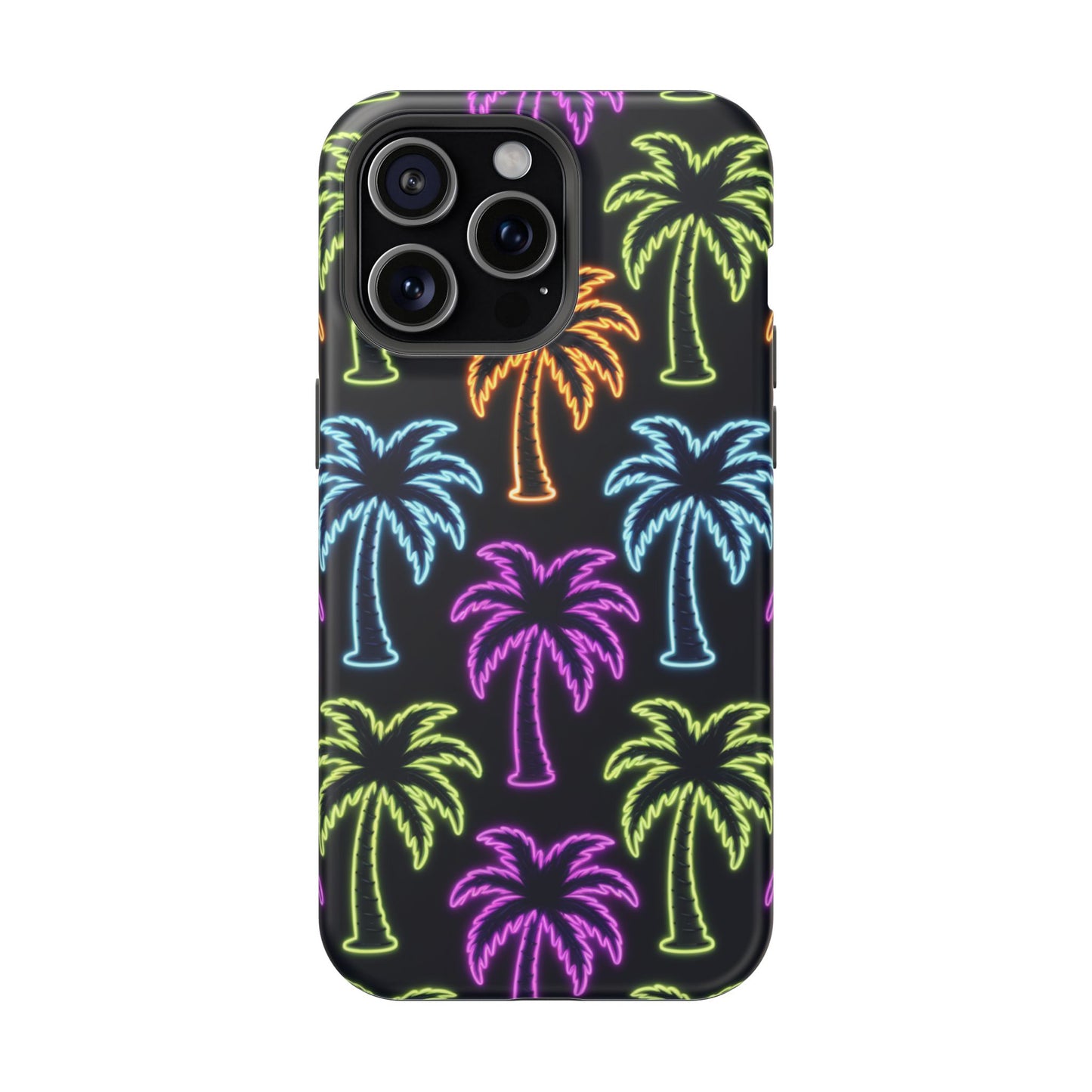 Neon Palm Tree iPhone Tough Case