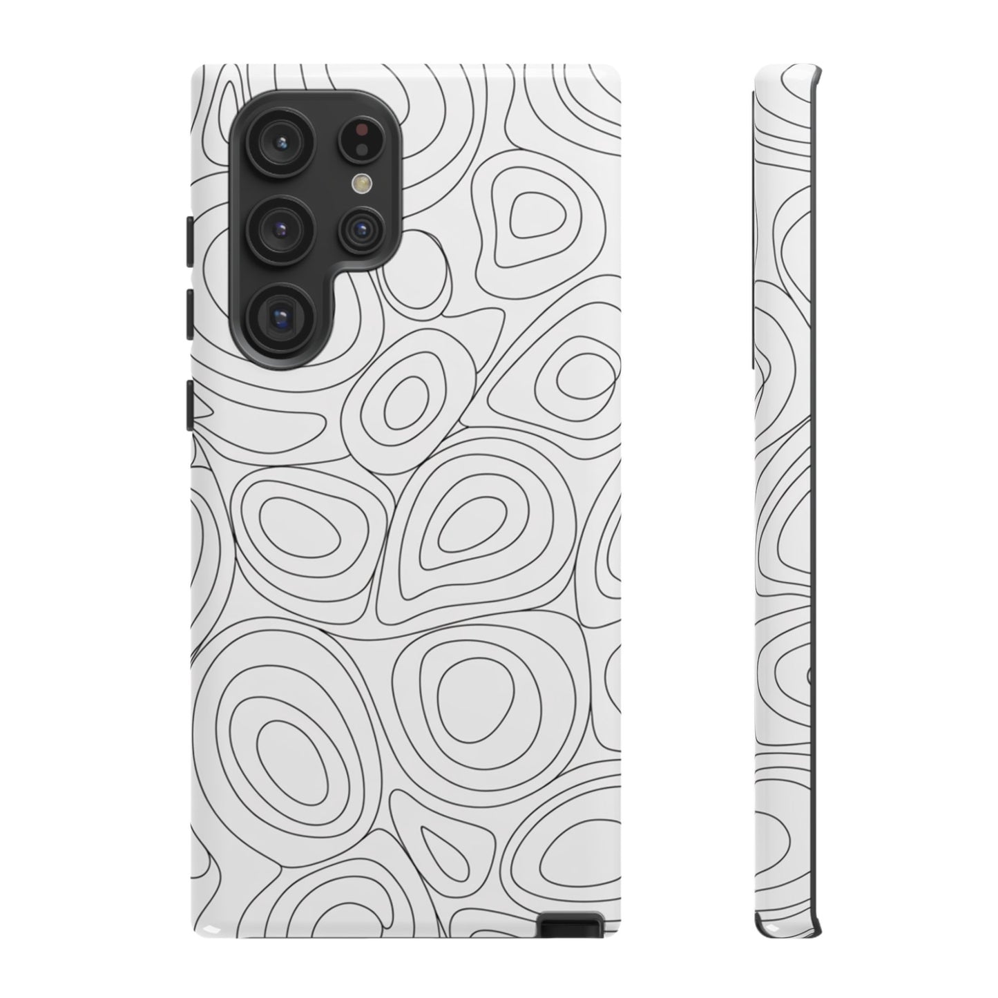 Black and White Abstract Circle Design Samsung Case