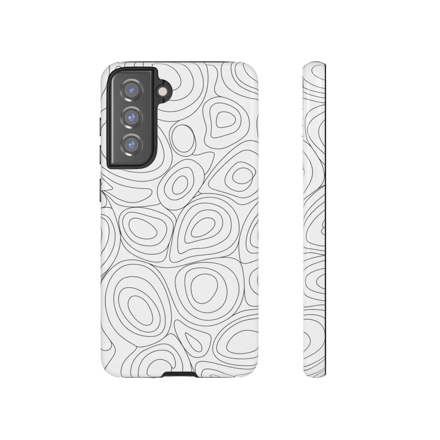 Black and White Abstract Circle Design Samsung Case