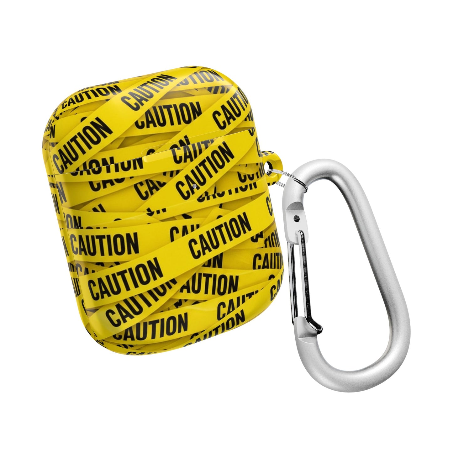 Caution Tape Covered AirPod Case
