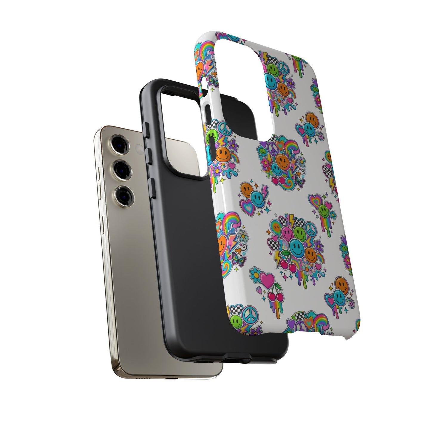 Retro Dopamine-Inspired Samsung Tough Phone Case