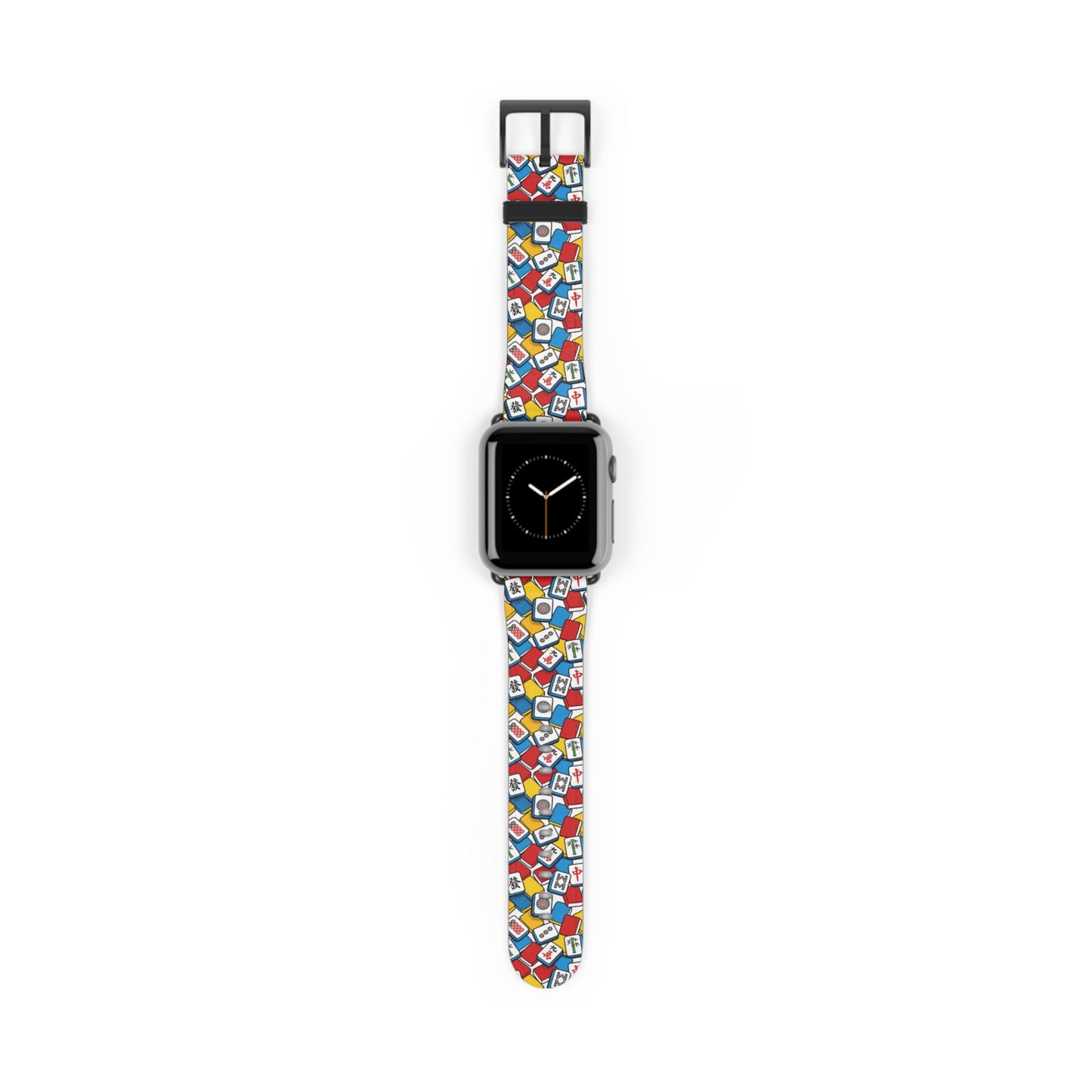 Vibrant Mahjong Apple Watch Band — Colorful Tile Pattern Band