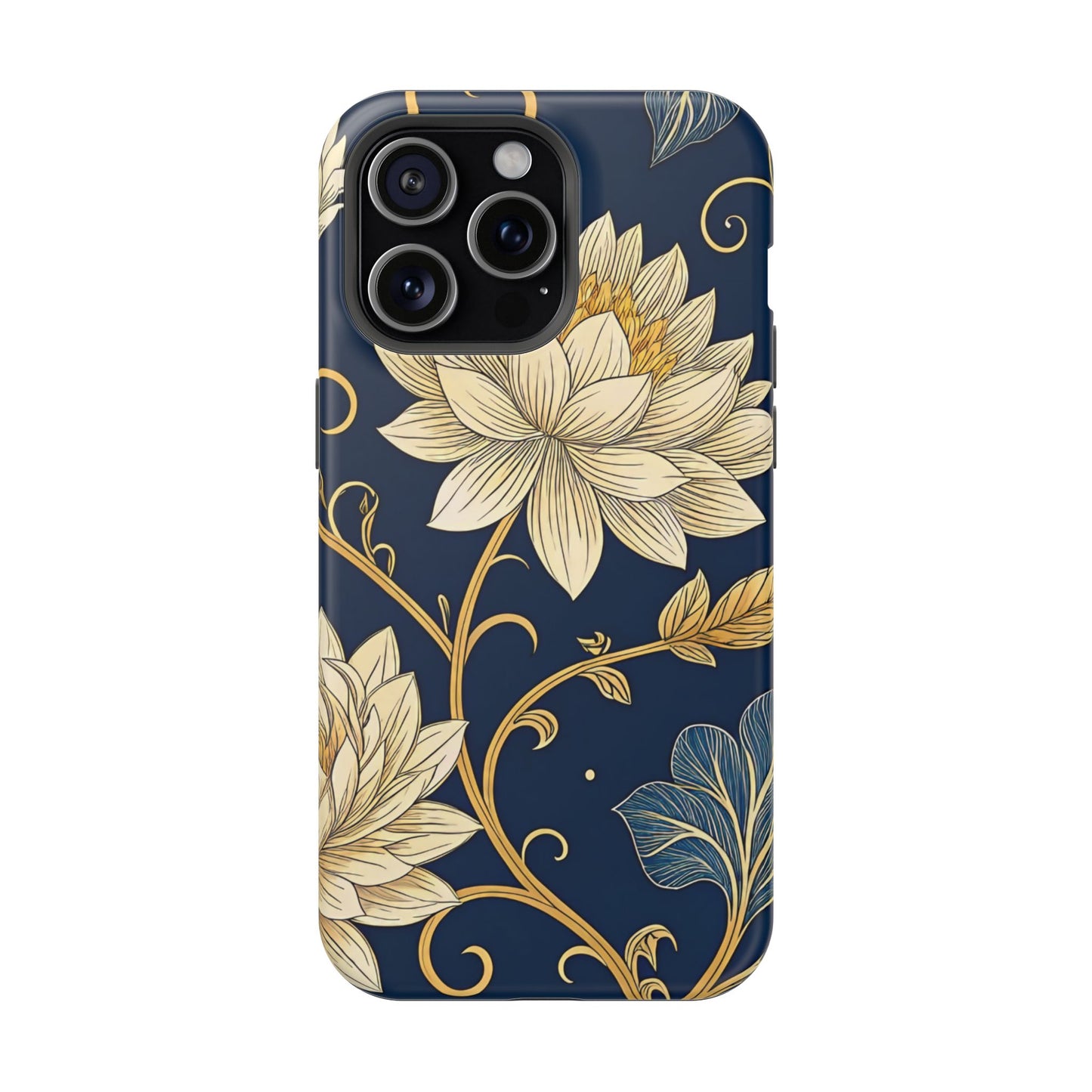 Golden Flower Design iPhone Tough Case