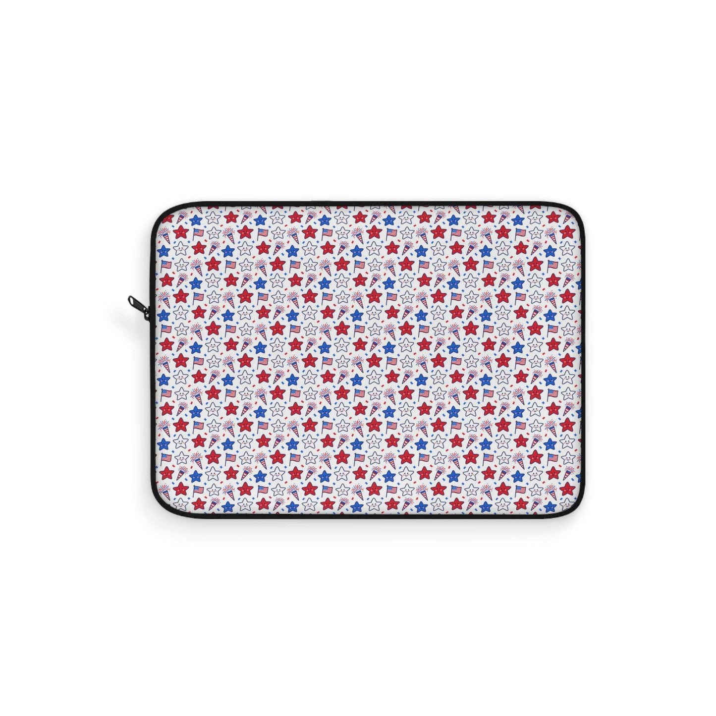 Kawaii 4th of July laptop sleeve with cute patriotic design and plush protection