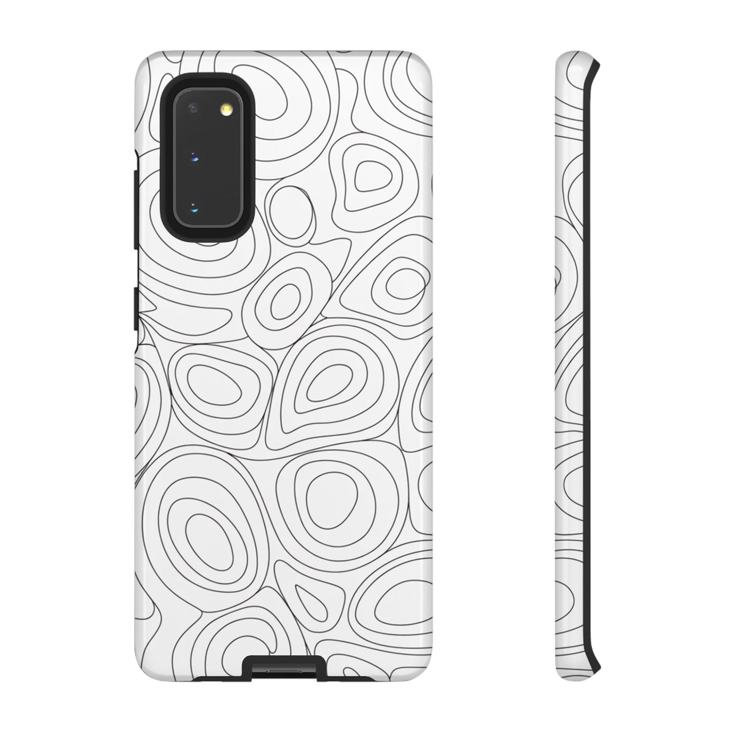 Black and White Abstract Circle Design Samsung Case