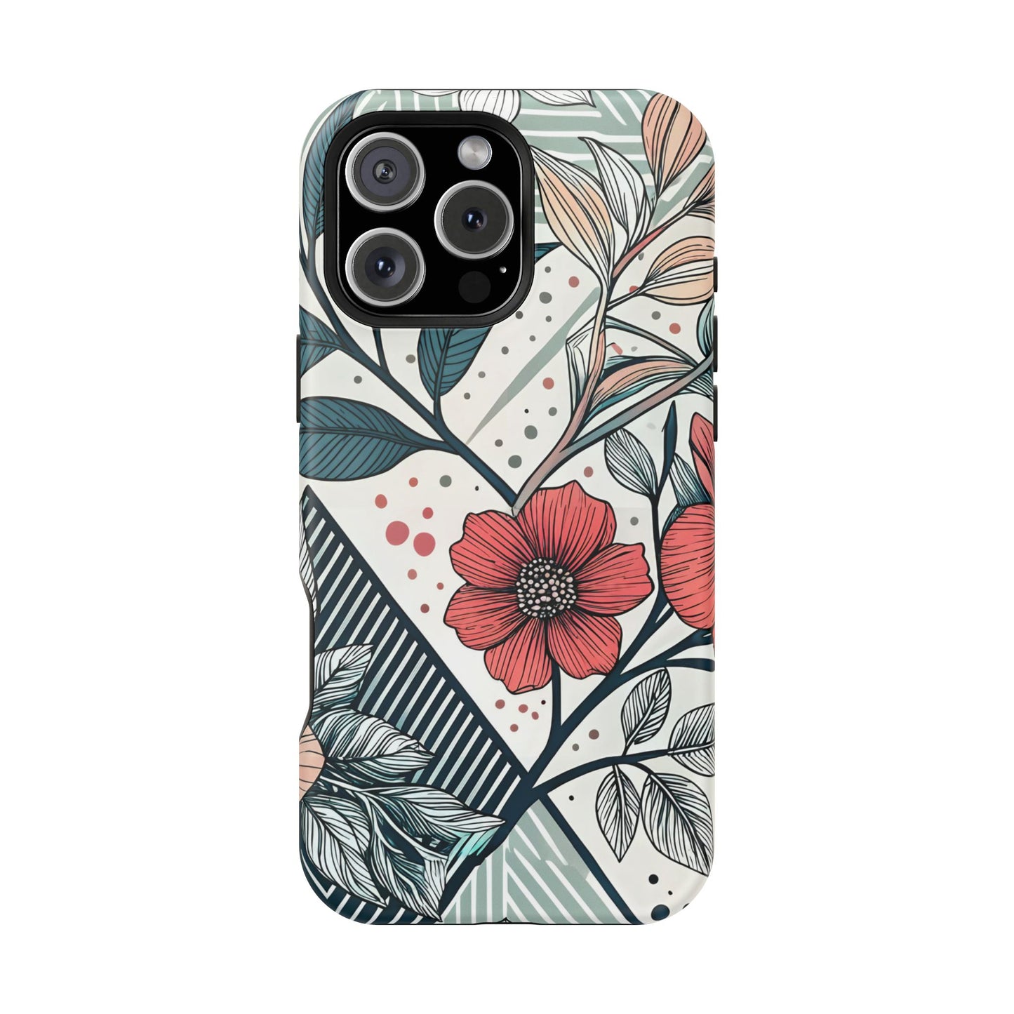 Geometric Flower iPhone Tough Case