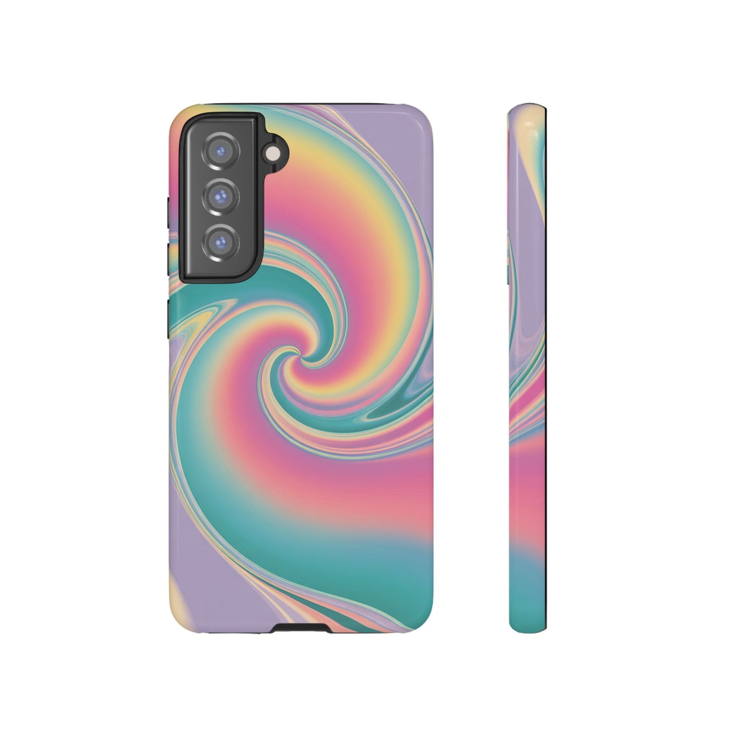 Cotton Candy Rainbow Swirl Design Samsung Tough Case