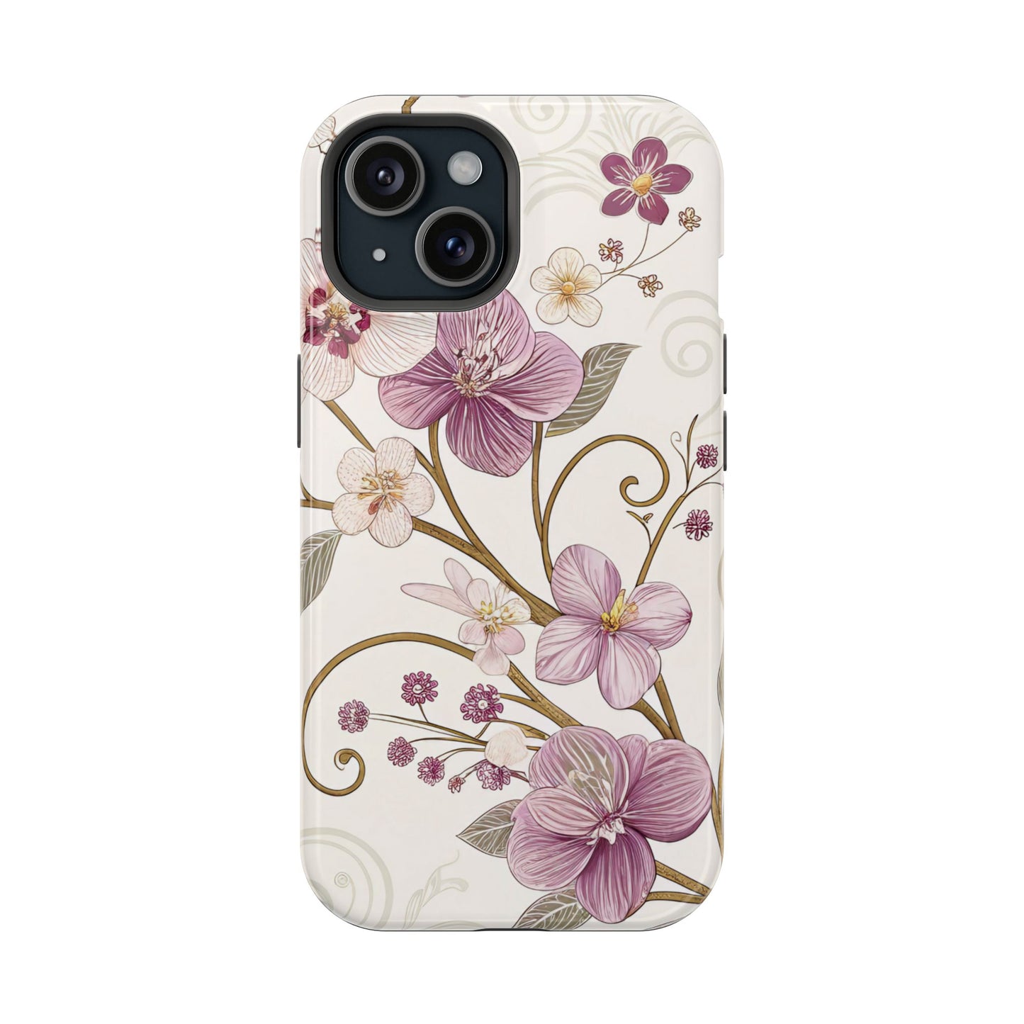 Purple Flower Design iPhone Tough Case