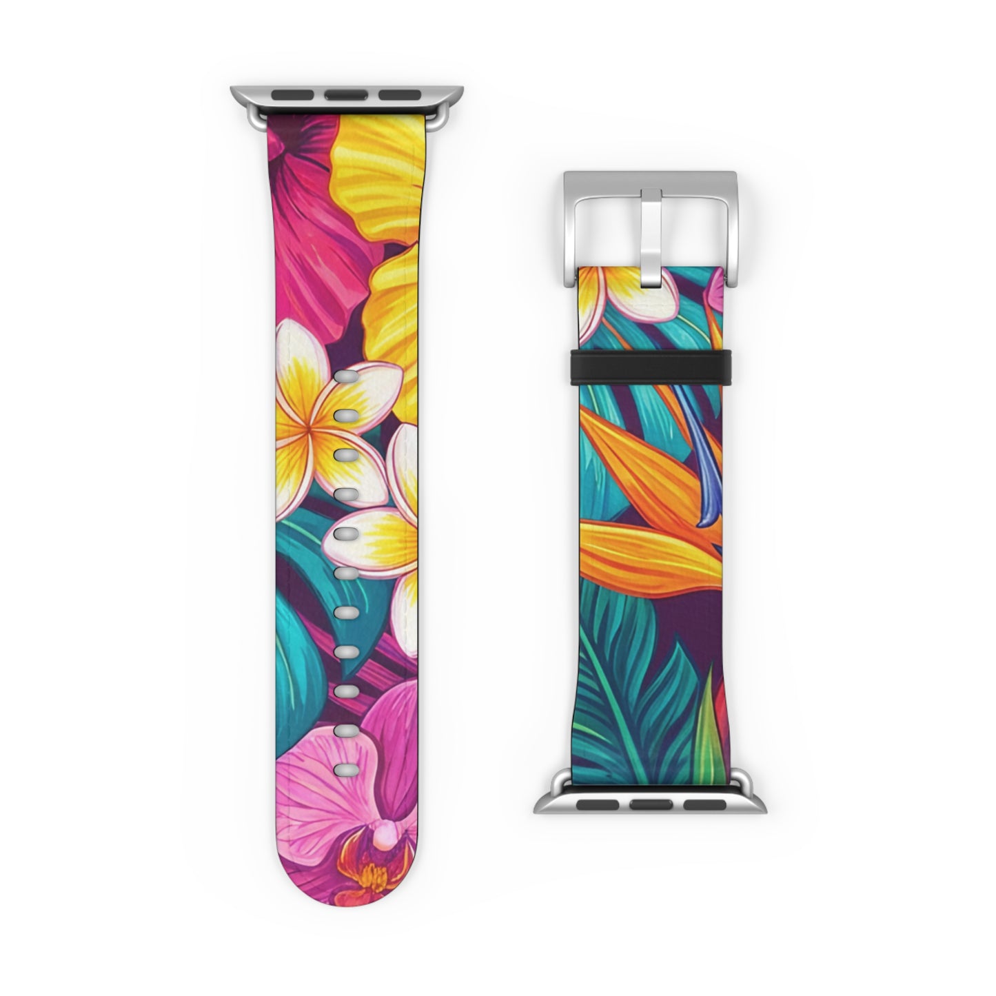 Vibrant Floral iWatch Band — Colorful Bloom Replacement Strap
