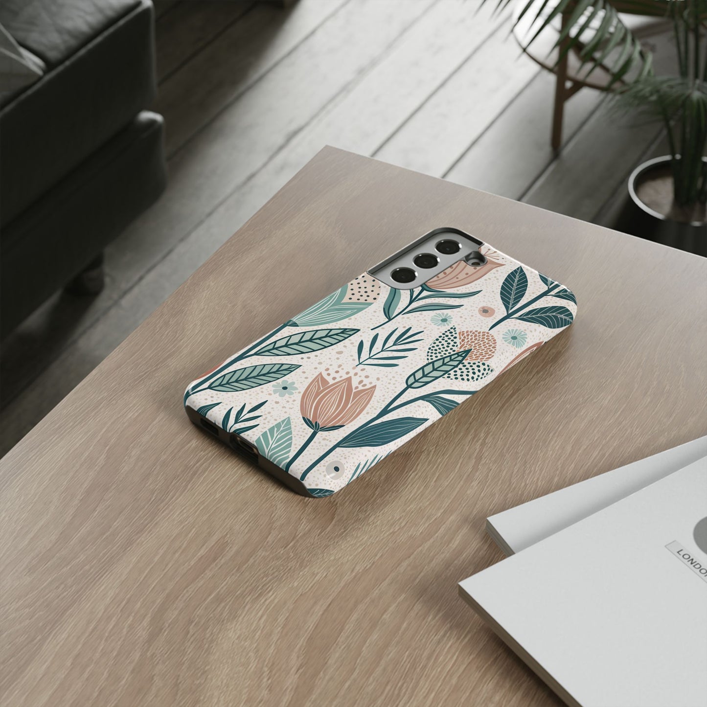 Swedish Inspired Floral Design Samsung Phone Case
