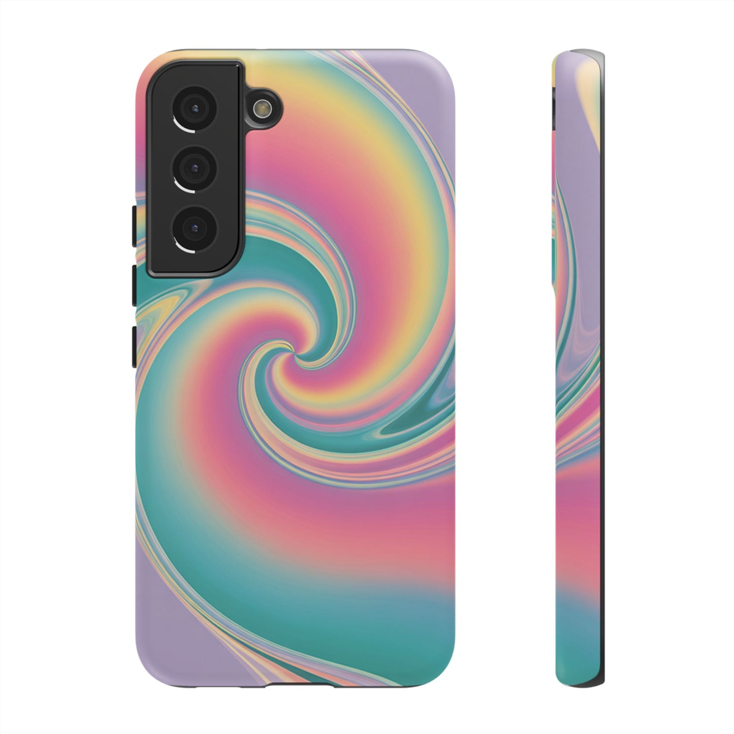 Cotton Candy Rainbow Swirl Design Samsung Tough Case
