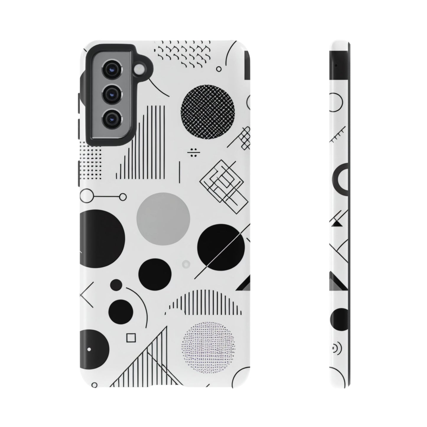 Black and White Abstract Art Design Samsung Tough Case