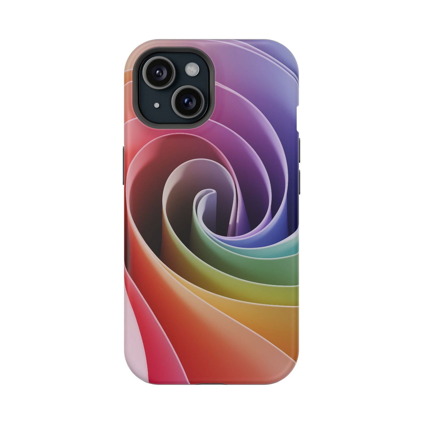 Twisted Rainbow Swirl Design iPhone Tough Case