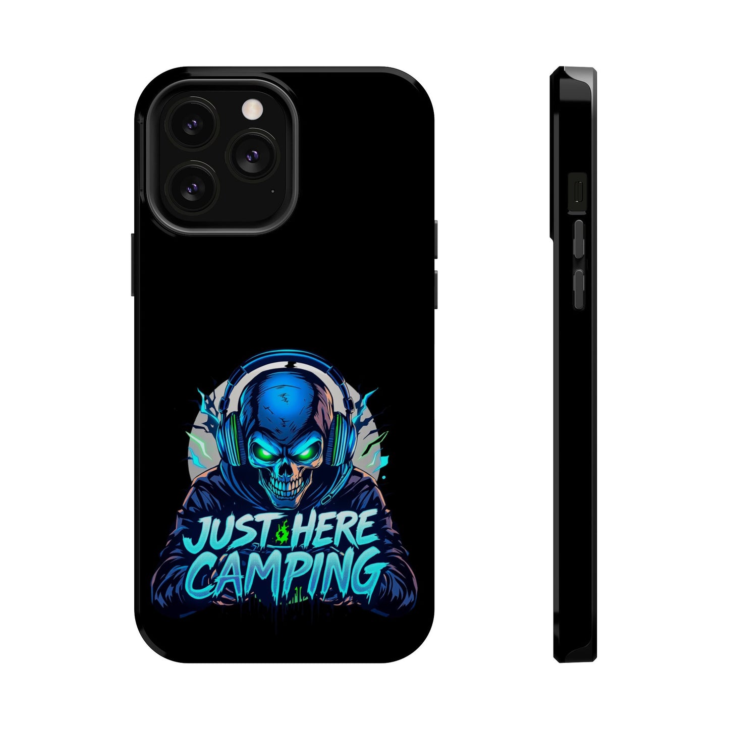 Just Here Camping Gamer iPhone Case – Durable Protective MagSafe Cover